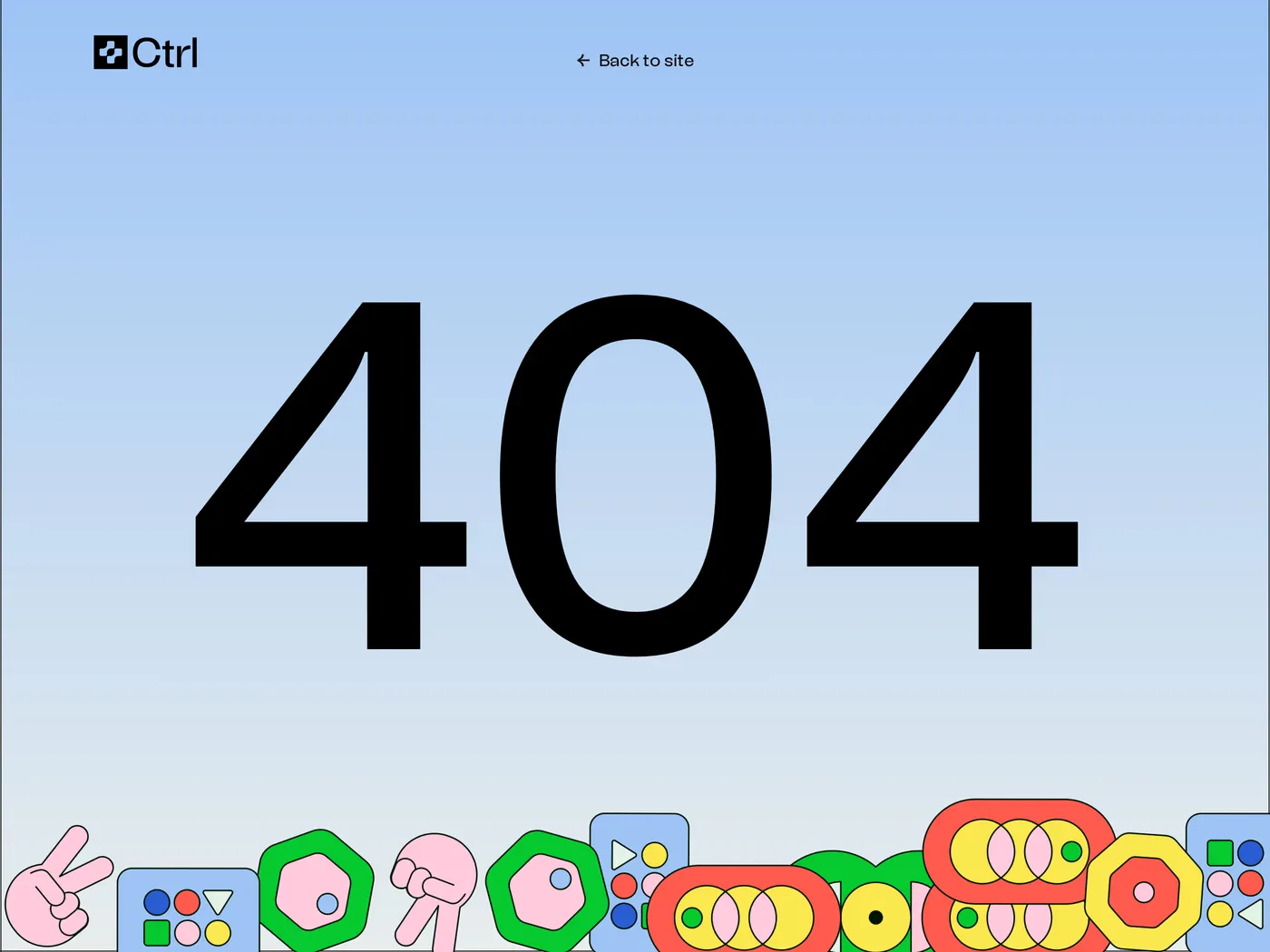 Ctrl — screenshot of the 404 page