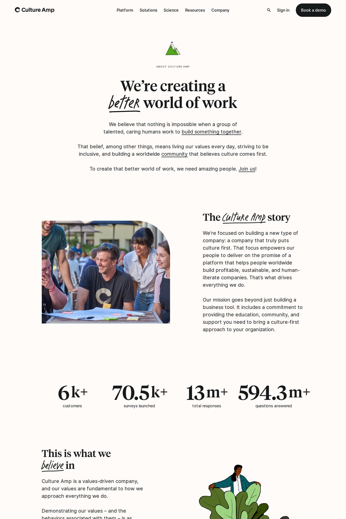Culture Amp about page