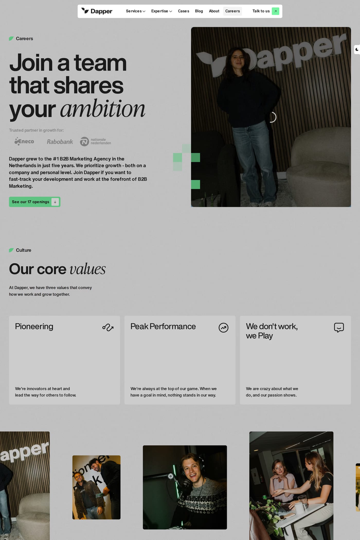 Dapper careers page