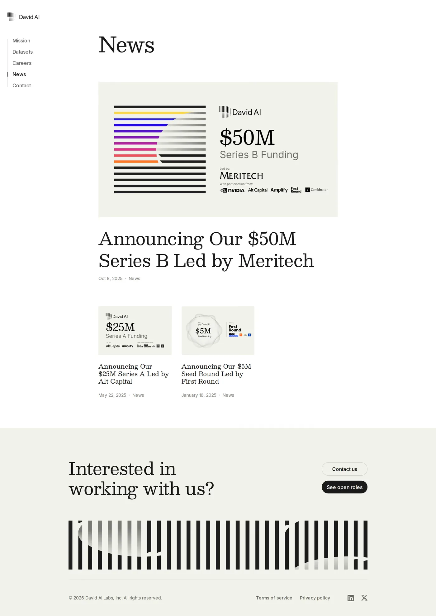 David AI — screenshot of the blog page