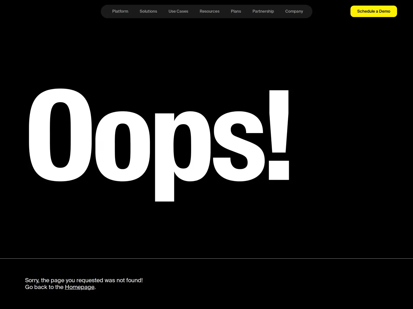 Dayos — screenshot of the 404 page