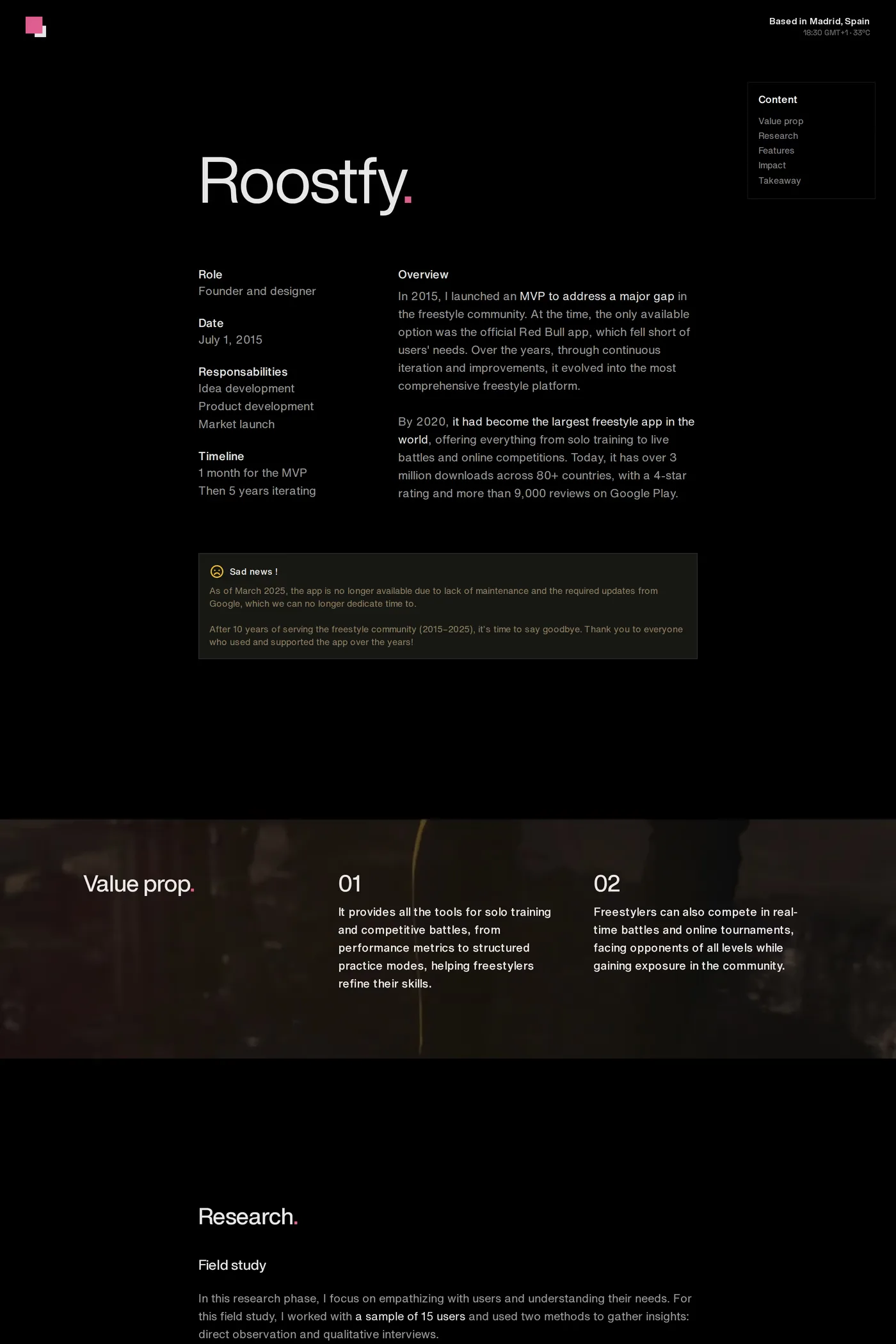 Diegovz — screenshot of the work page