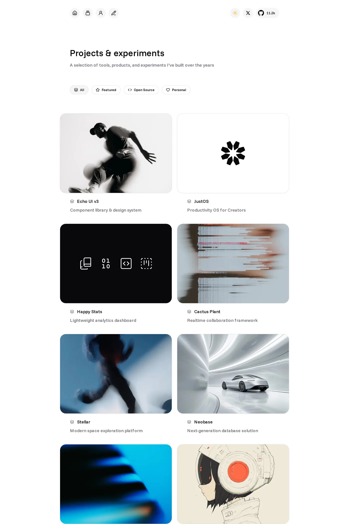 Echo — screenshot of the work page
