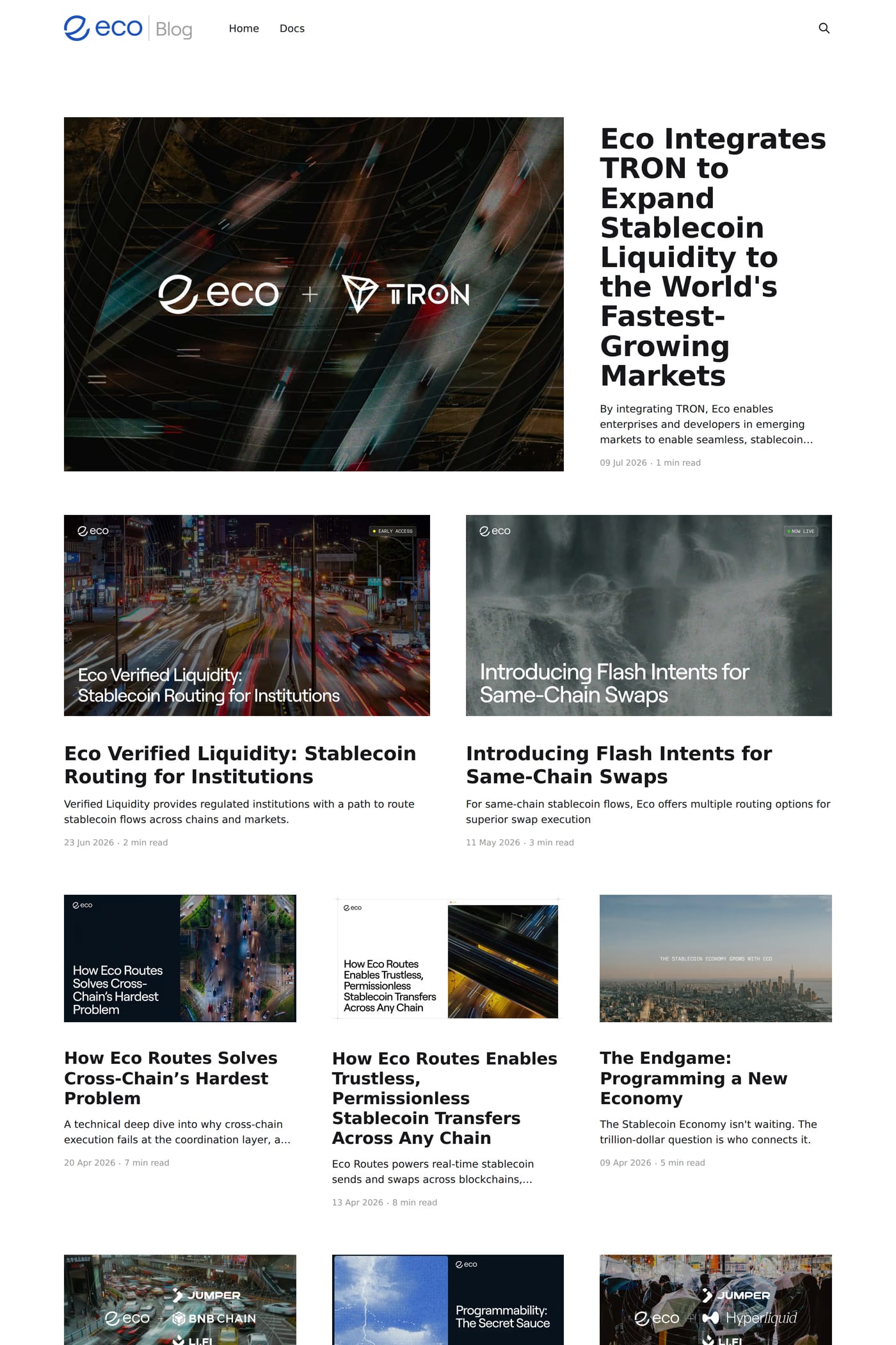 Eco blog page