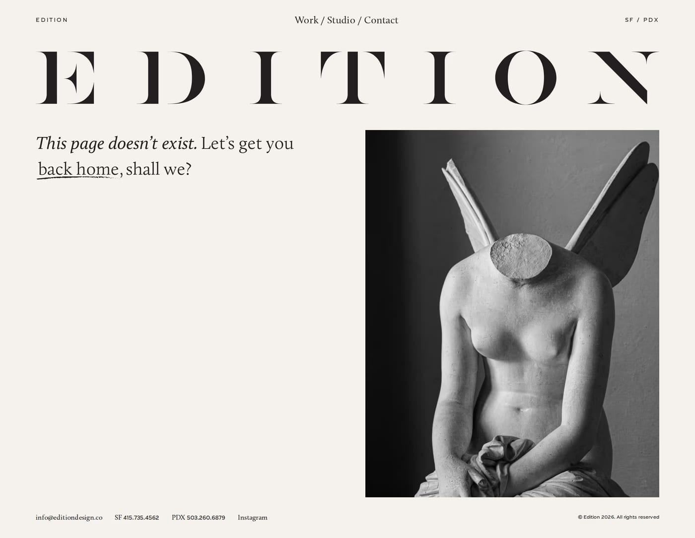 Edition — screenshot of the 404 page