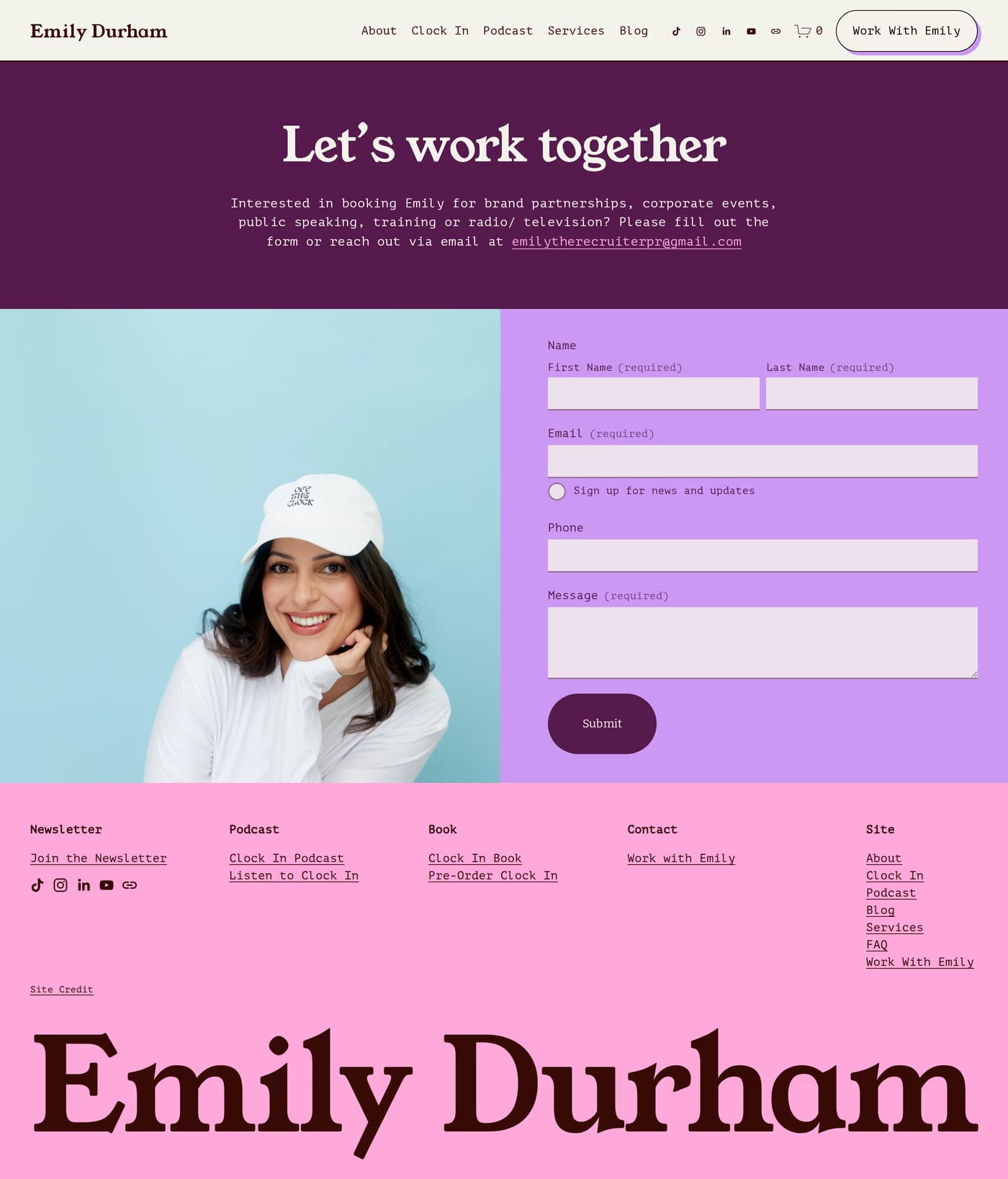 Emily Durham work page