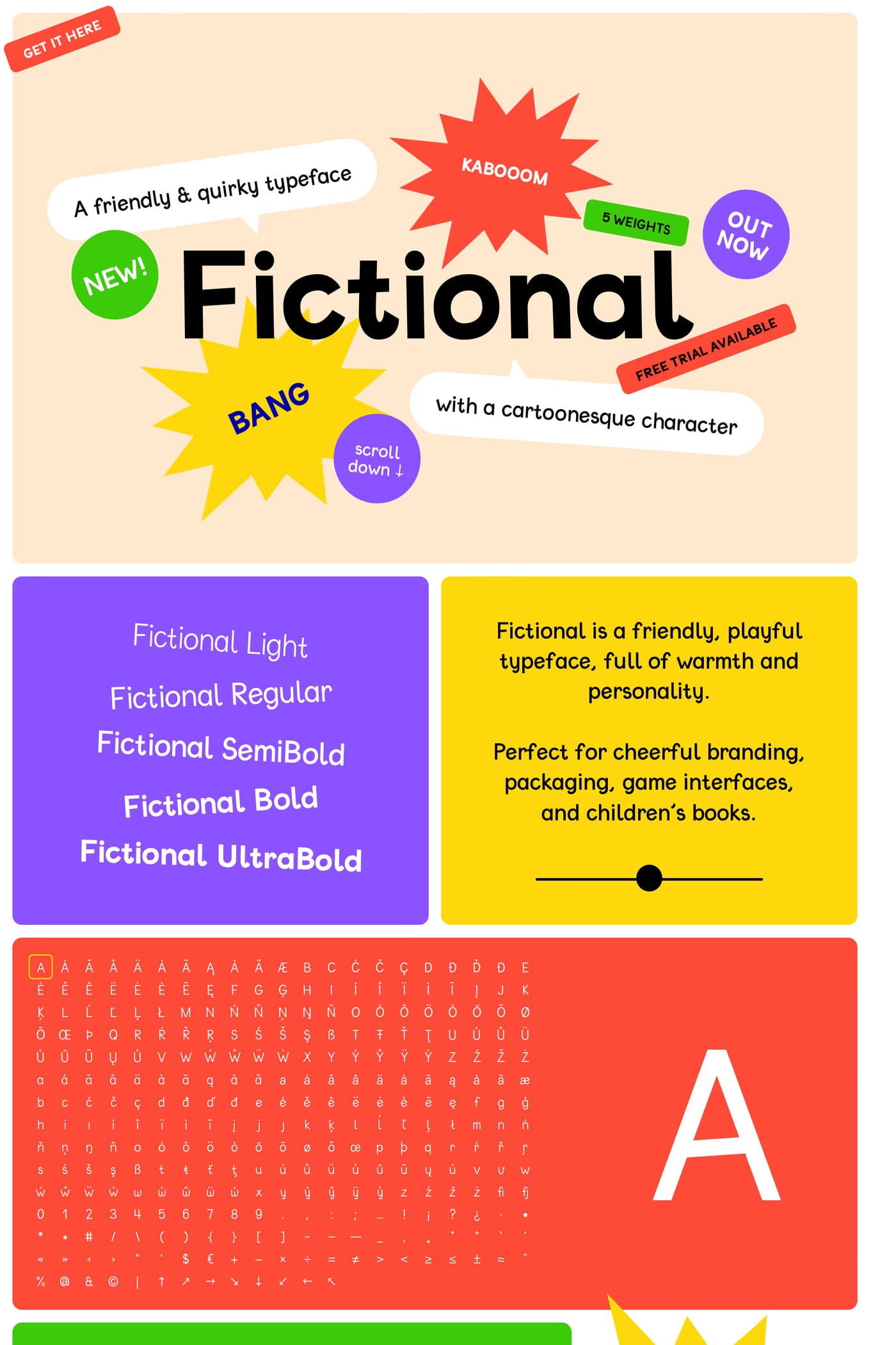 Fictional — screenshot of the about page