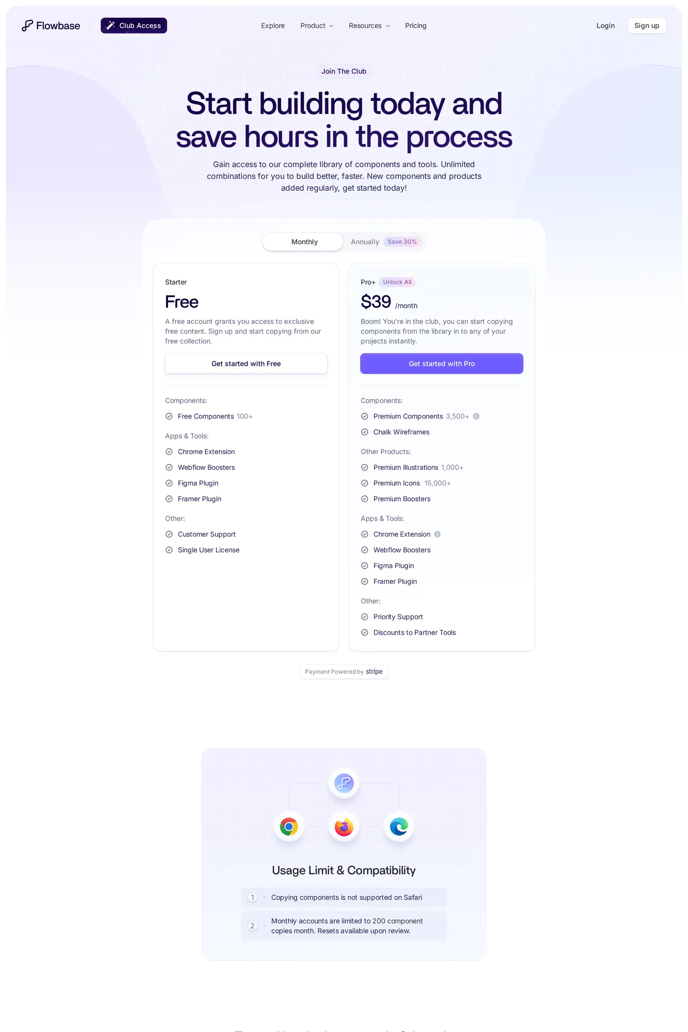Flowbase — screenshot of the pricing page