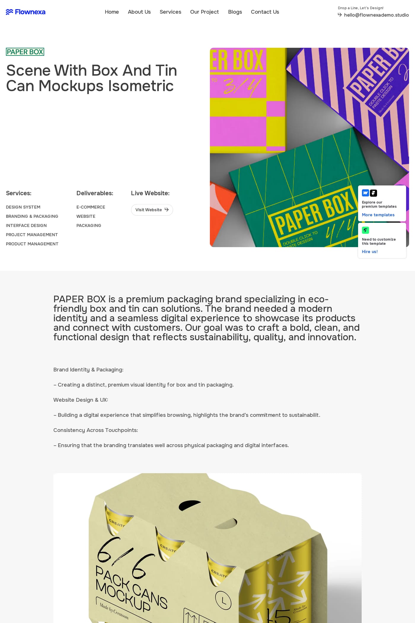 Flownexa — screenshot of the work page