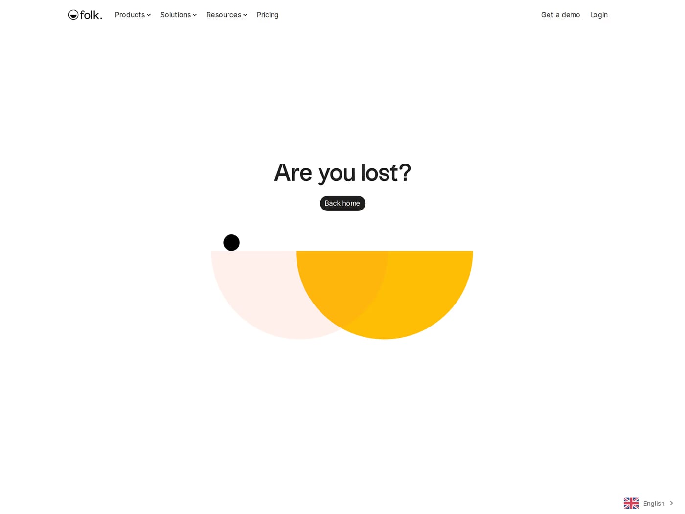 Folk — screenshot of the 404 page
