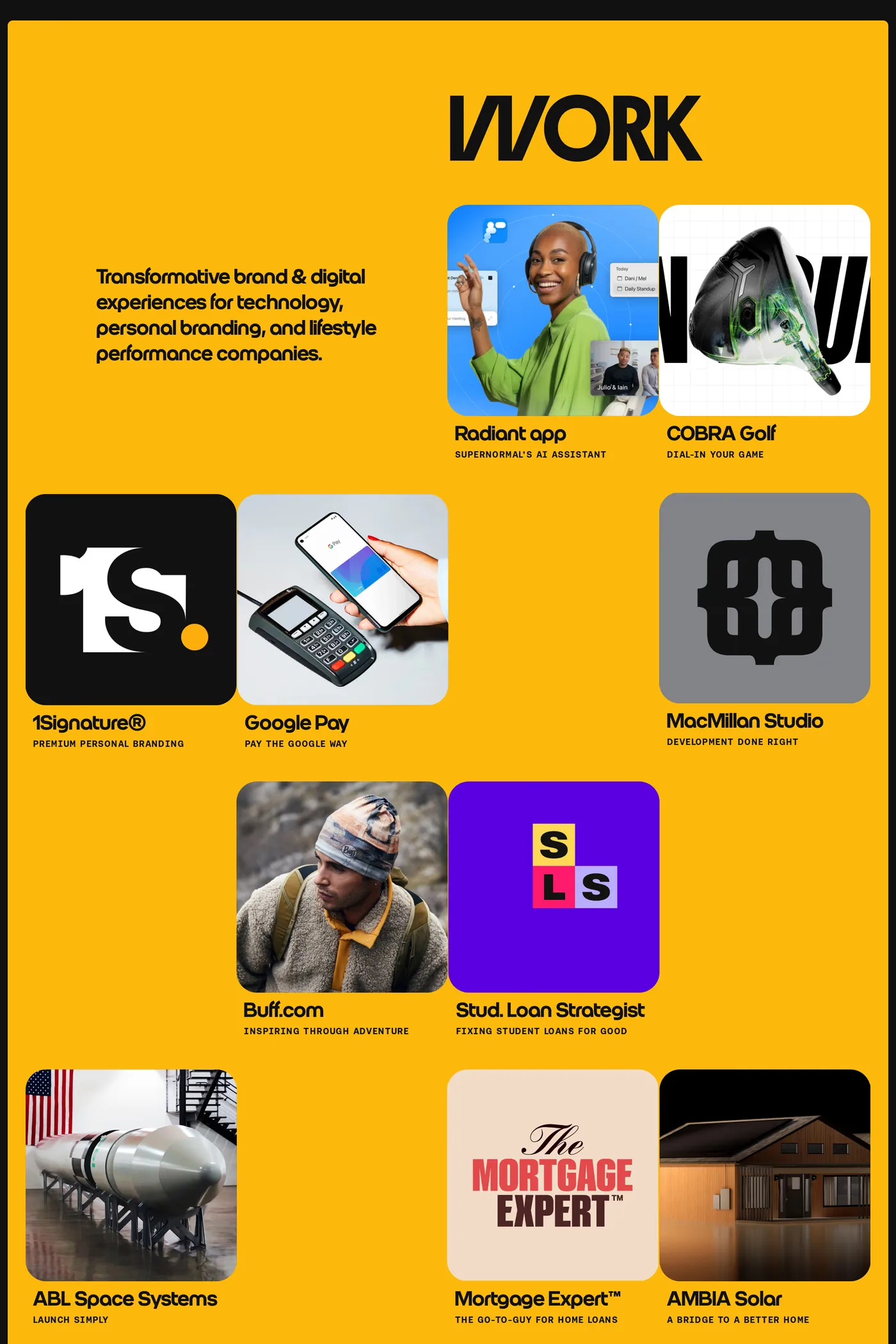 GATZARA Studio — screenshot of the work page