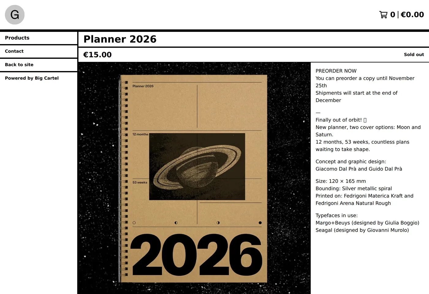 Giacomo Dal Prà — screenshot of the pricing page