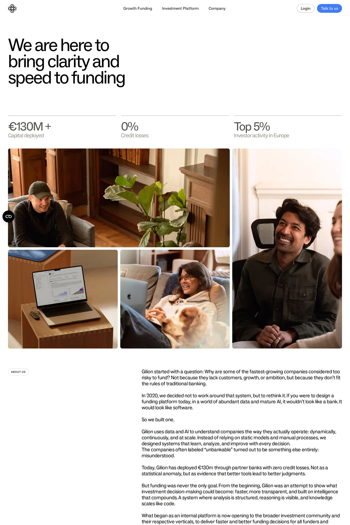 Gilion — screenshot of the about page