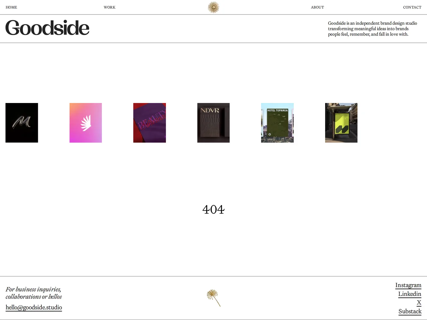 Goodside — screenshot of the 404 page