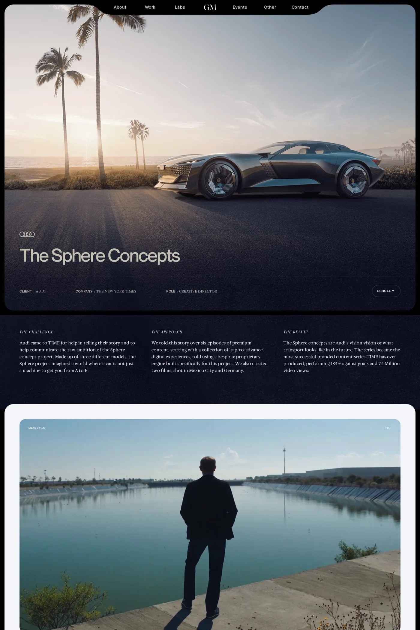Graham McDonnell — screenshot of the case studies page