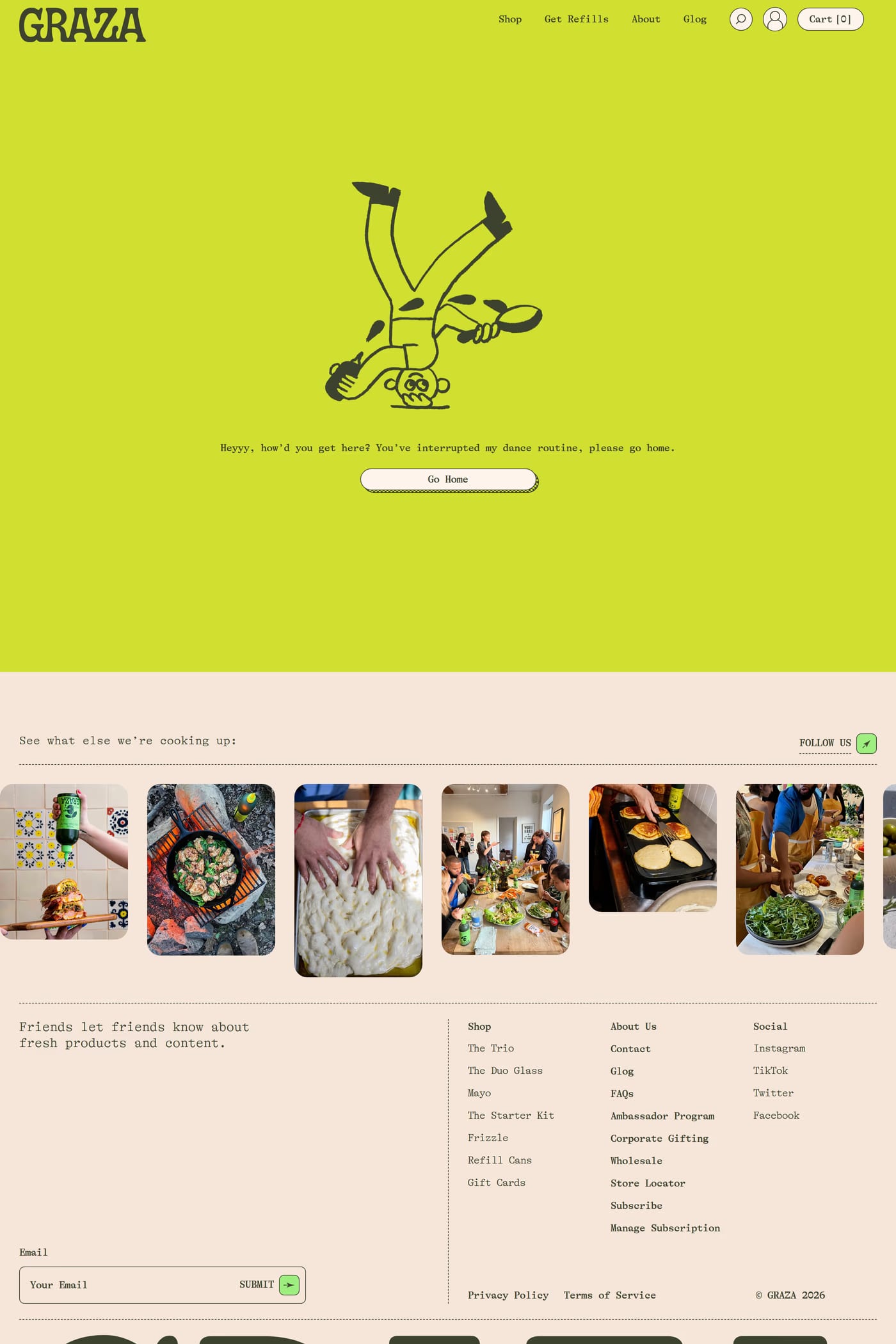 Graza — screenshot of the 404 page