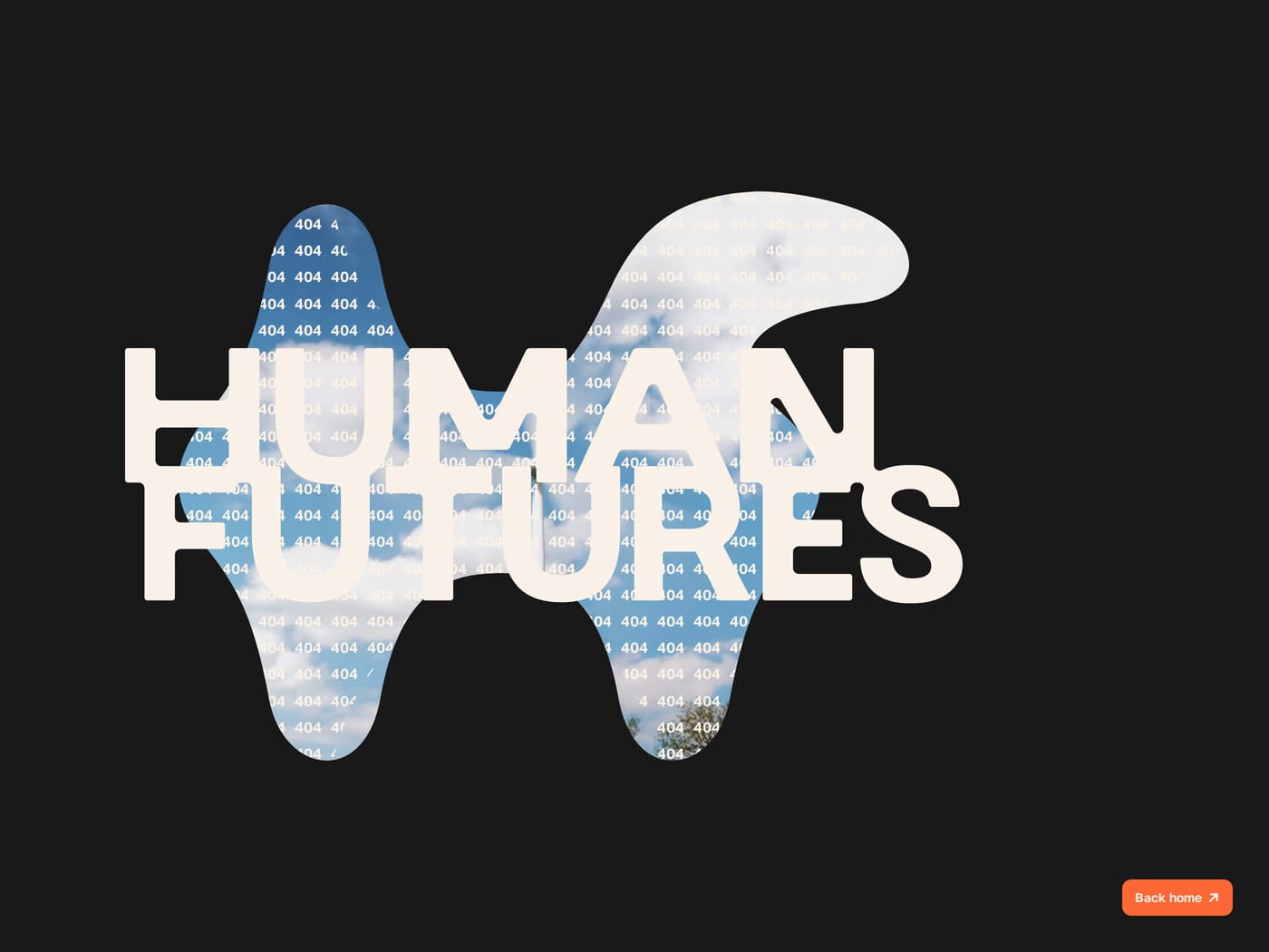 Human Futures — screenshot of the 404 page