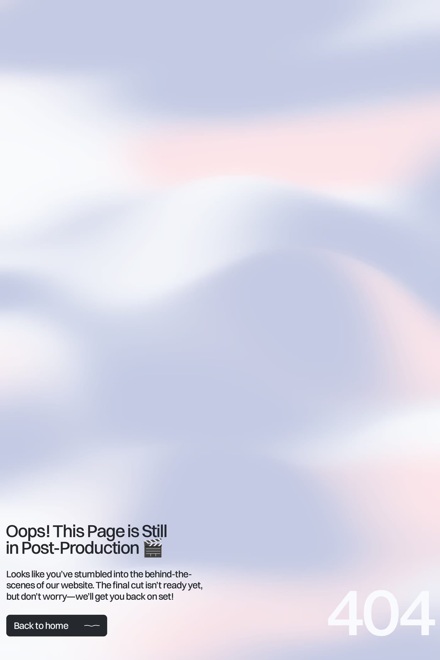 Human Voice Over — screenshot of the 404 page