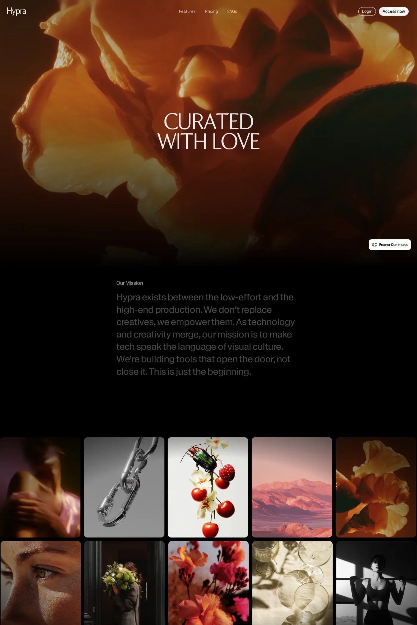 Hypra — screenshot of the about page
