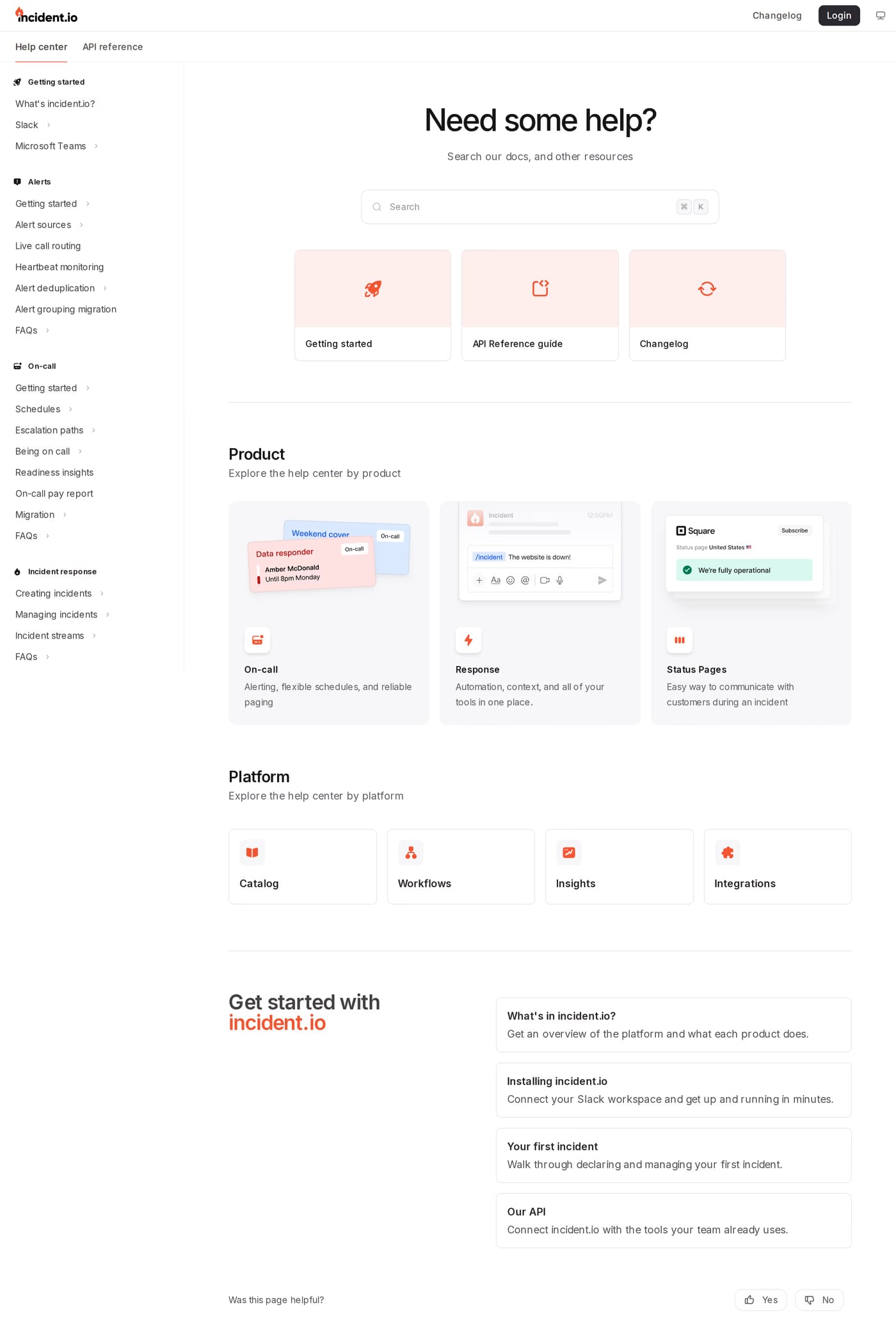 incident.io — screenshot of the docs page