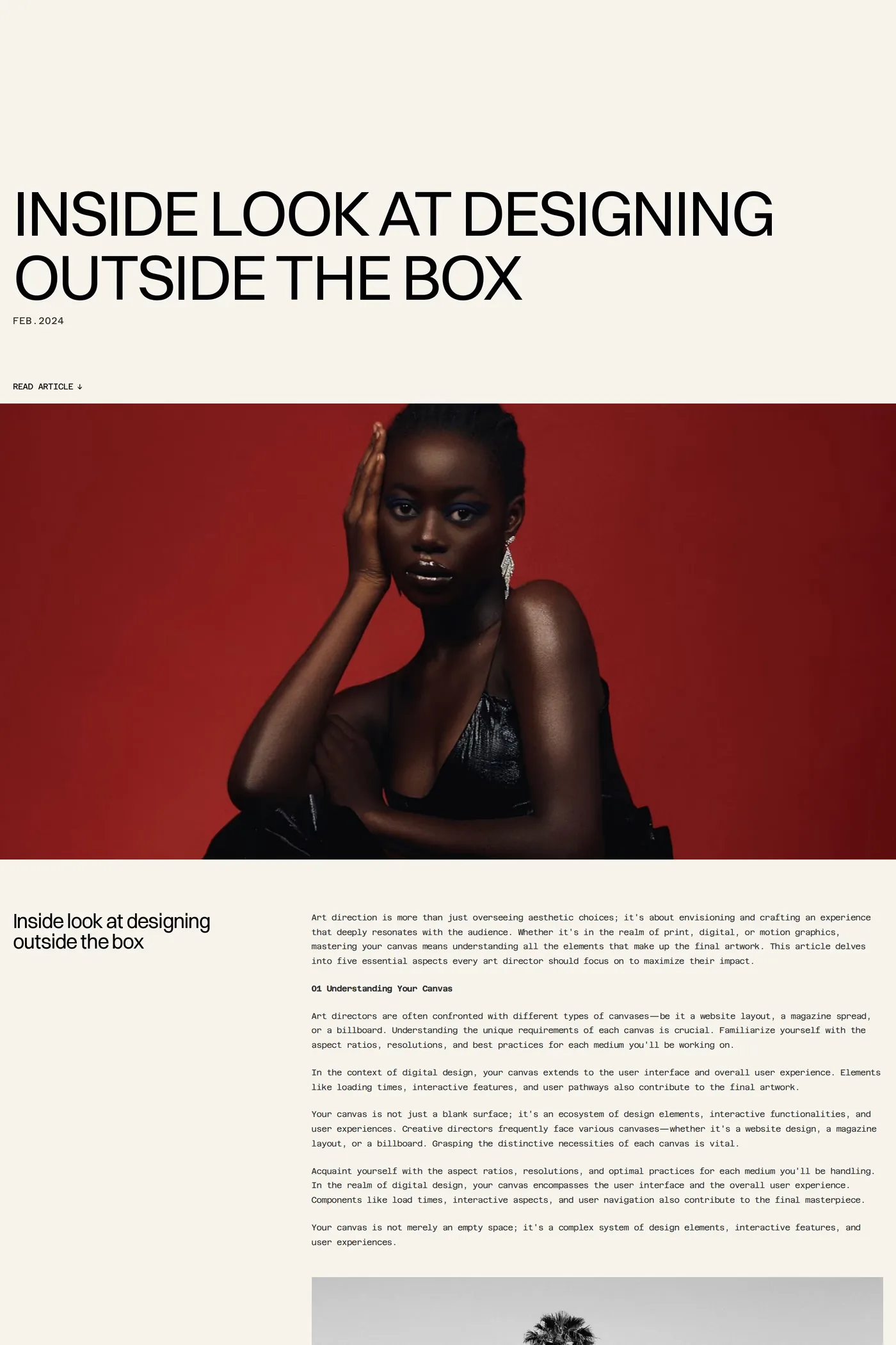 Jacob Turner — screenshot of the blog page