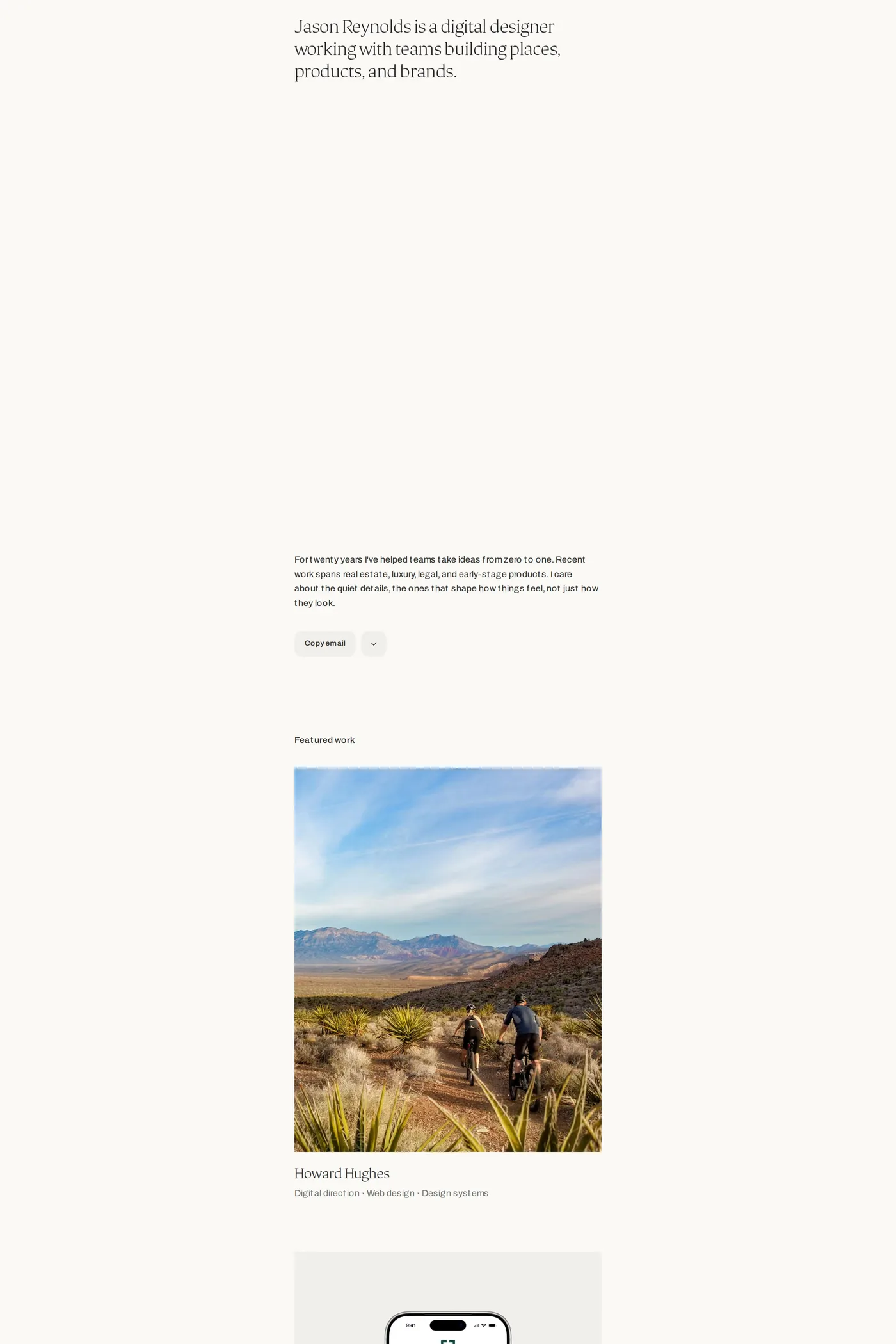Jason Reynolds — screenshot of the work page