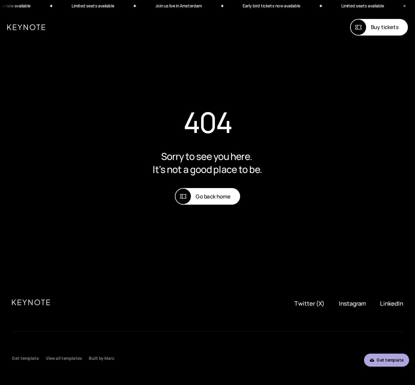 Keynote 404 page