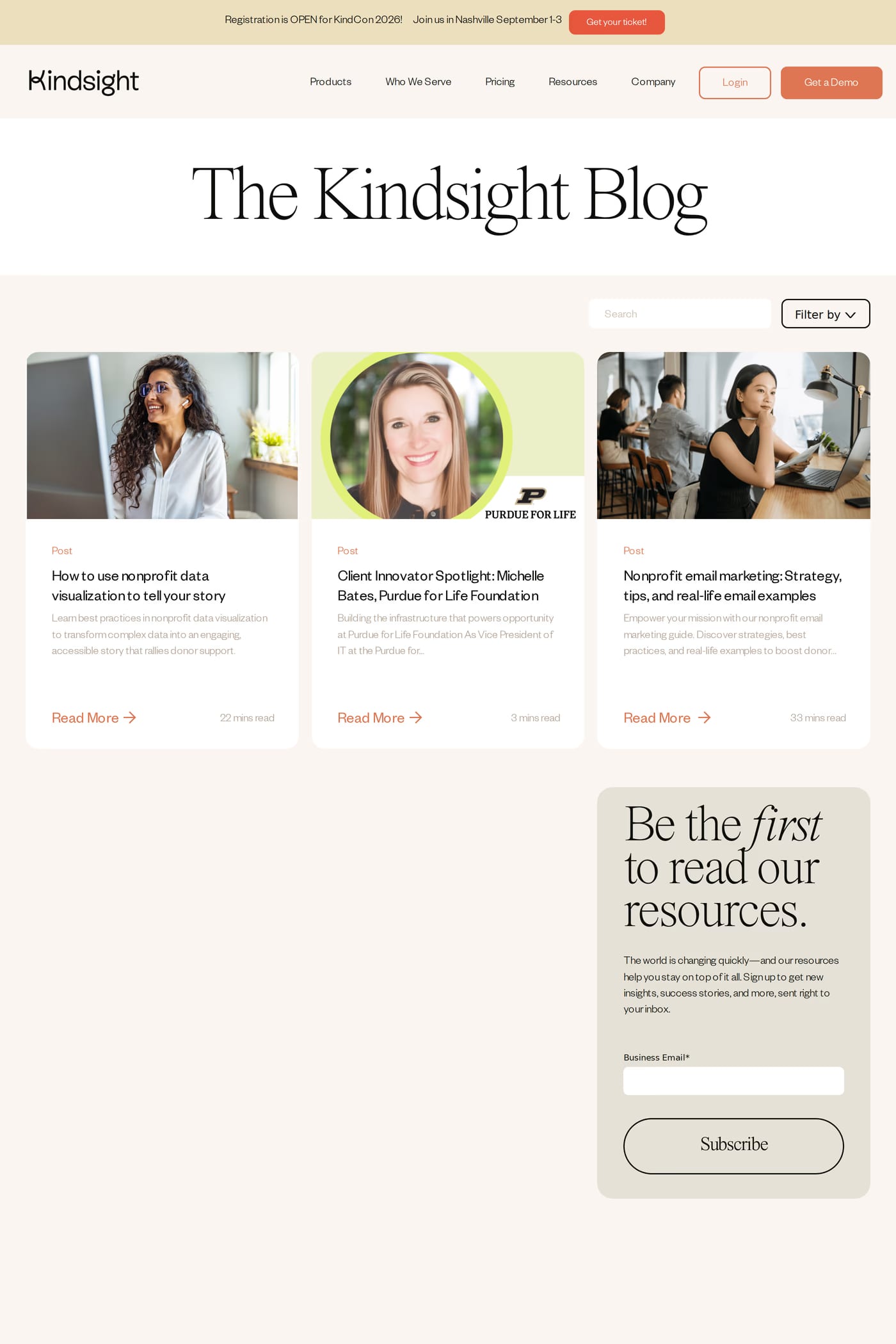 Kindsight blog page