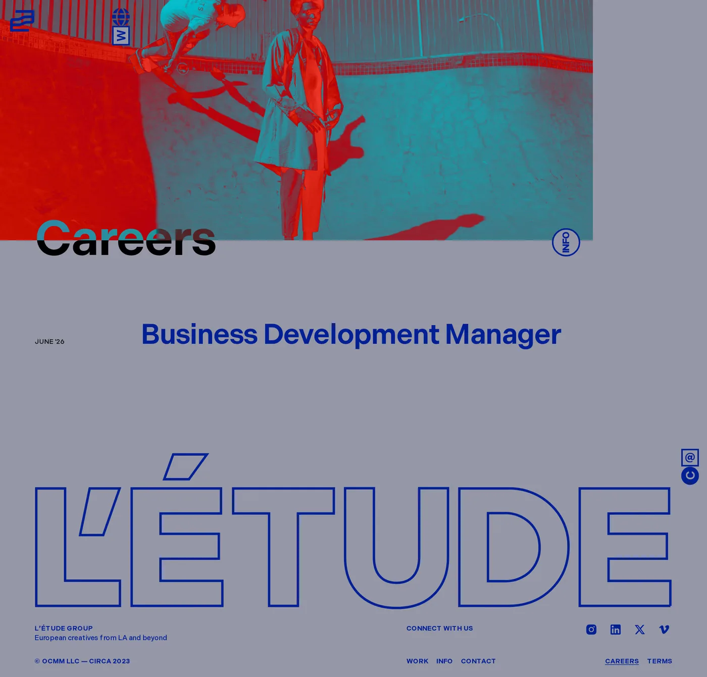 L'Étude — screenshot of the careers page