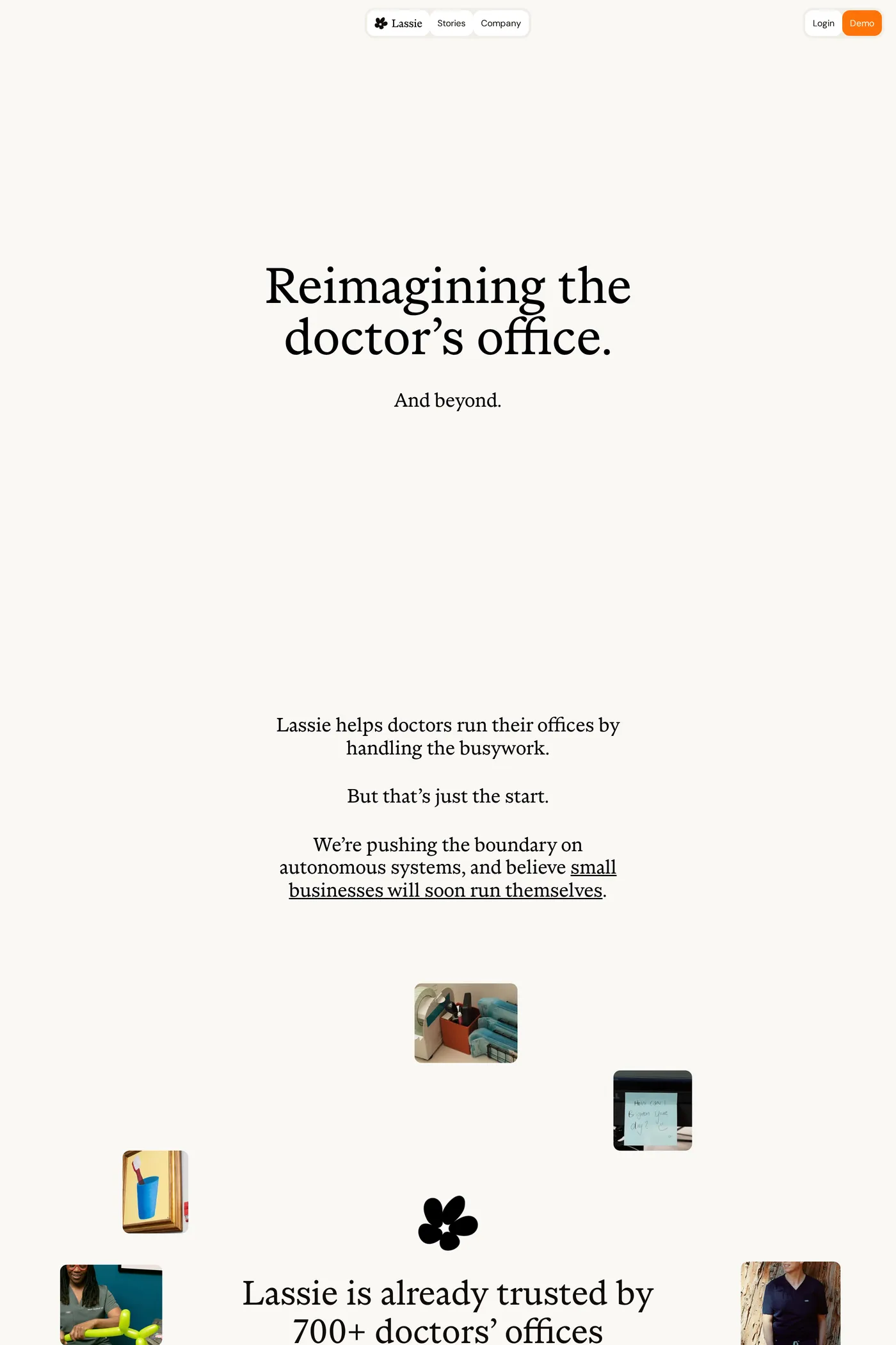 Lassie — screenshot of the about page
