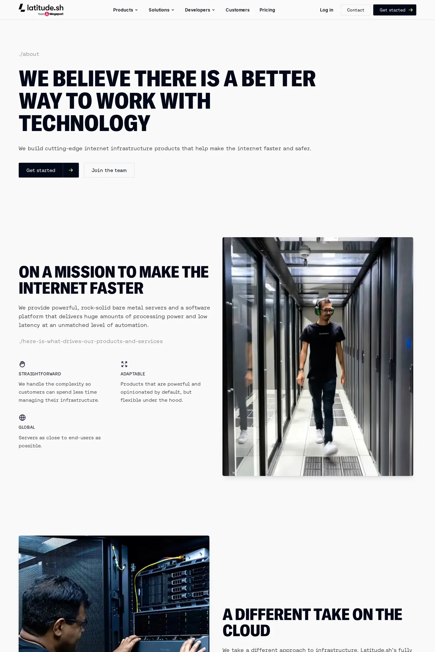 Latitude.sh — screenshot of the about page