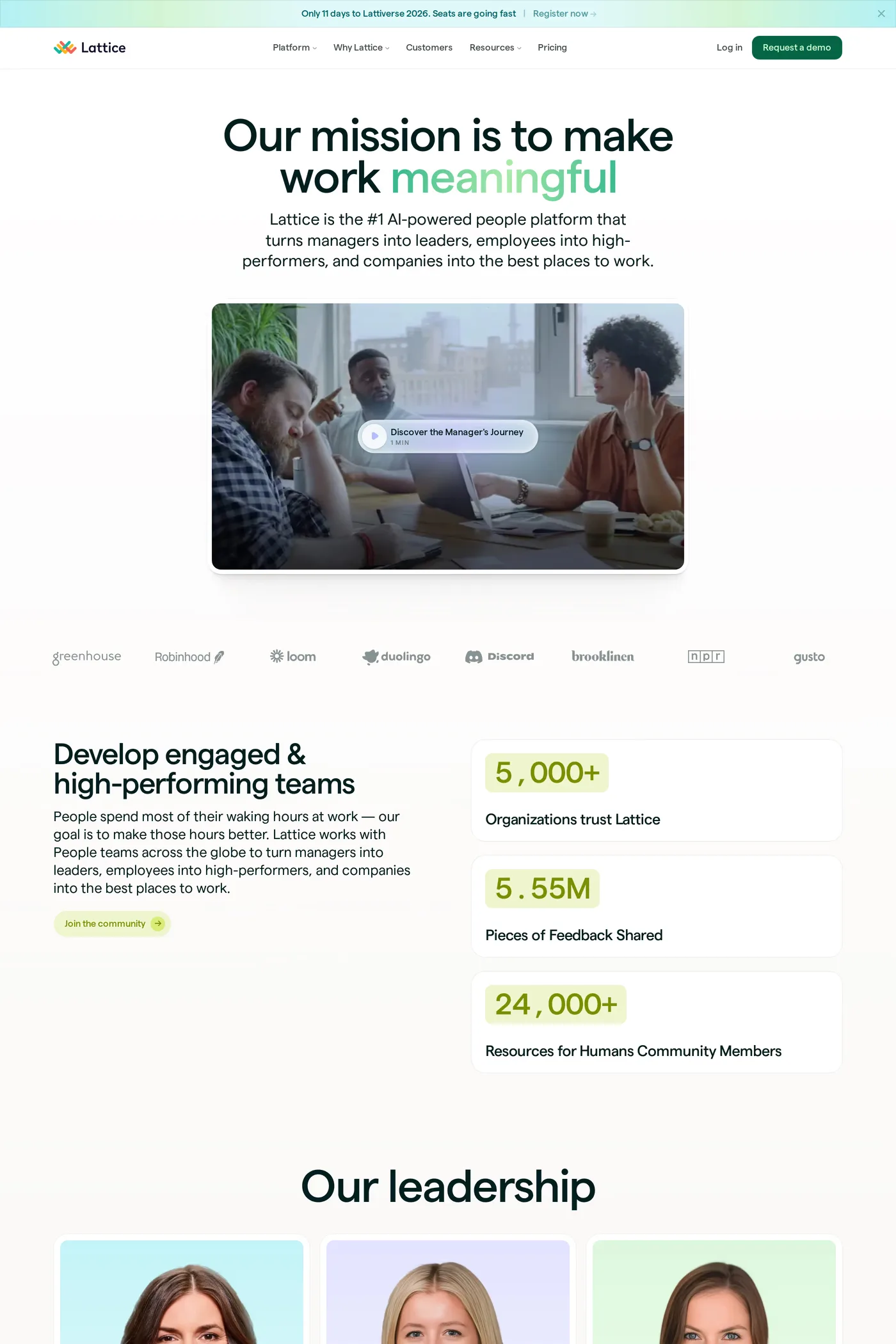 Lattice — screenshot of the about page