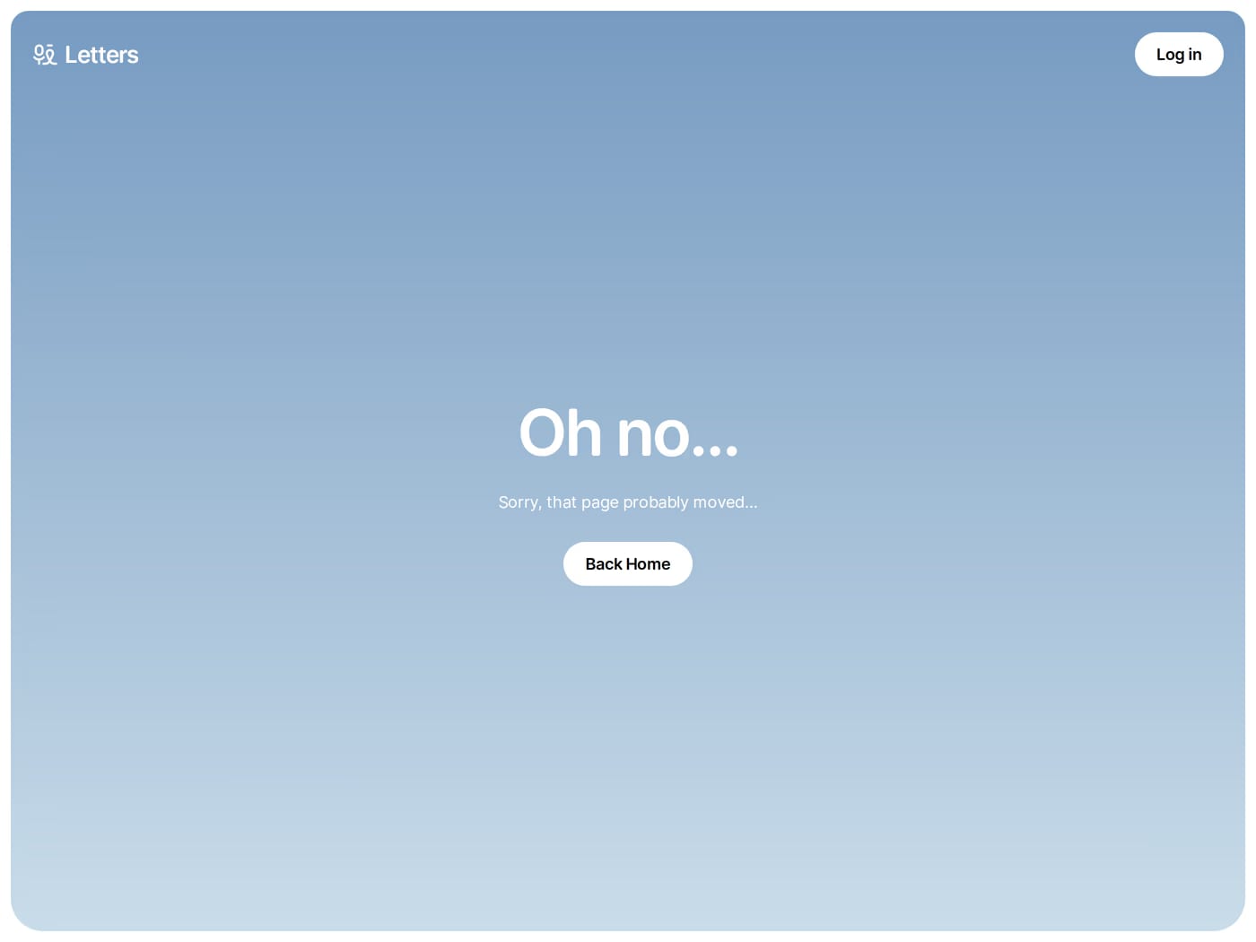 Letters 404 page