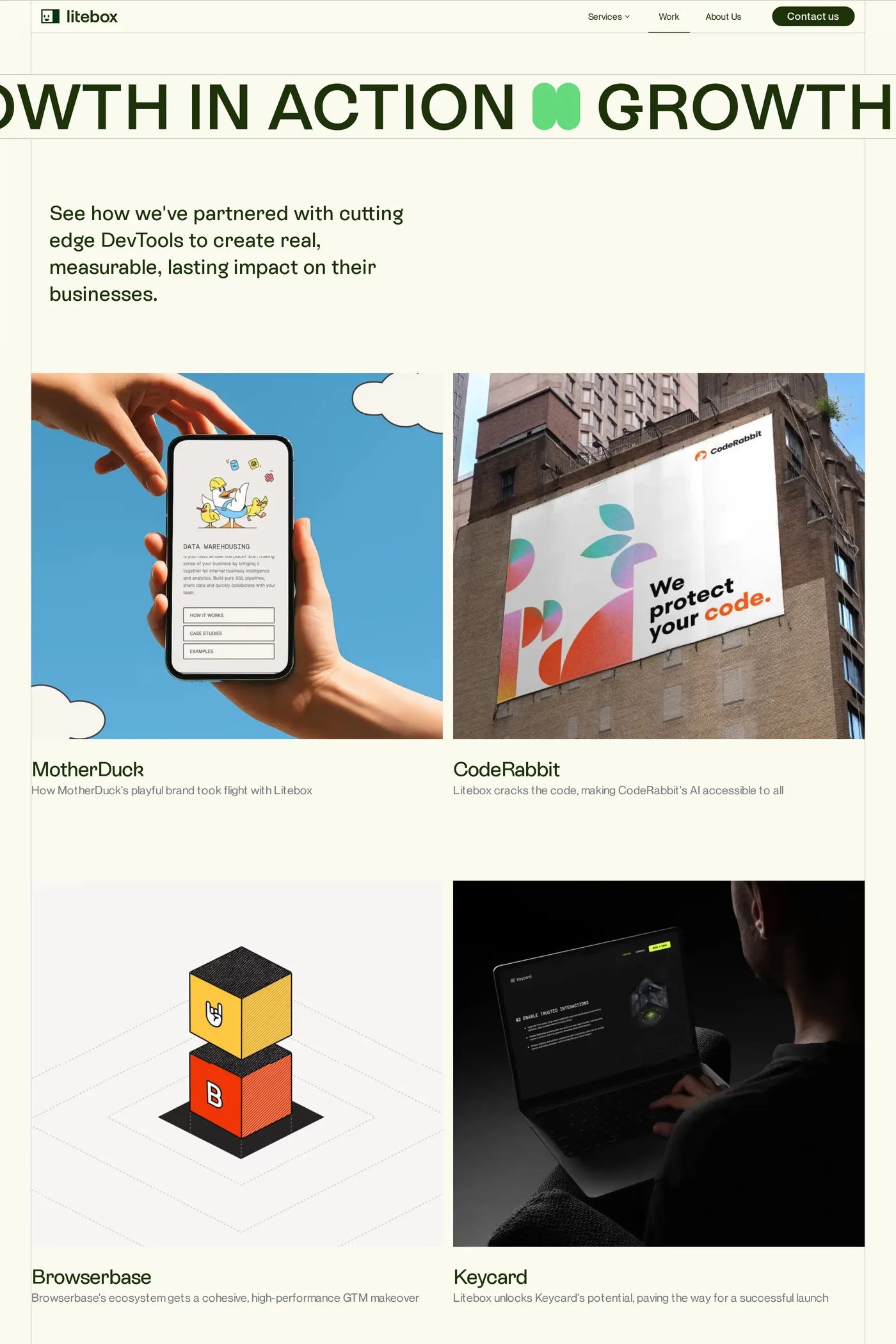 Litebox — screenshot of the work page