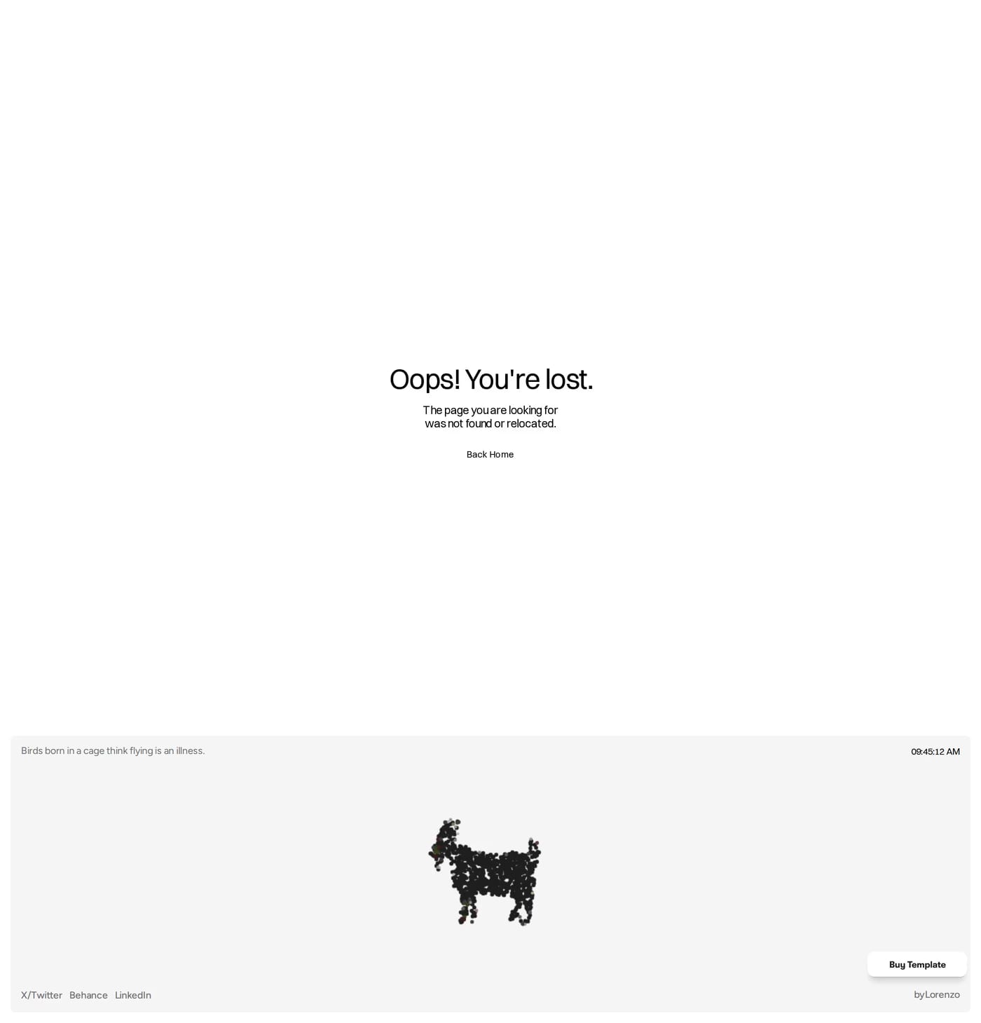 Lorenzo Cabra 404 page