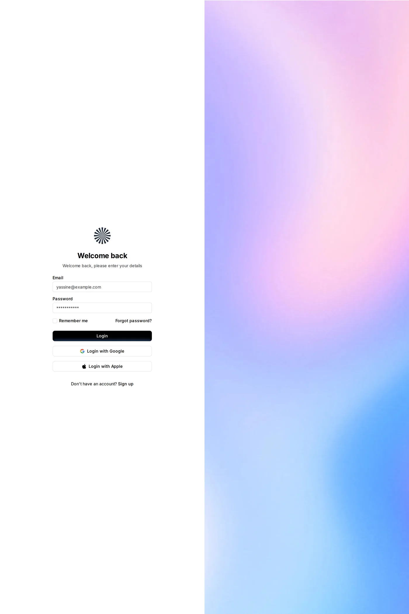Lumen — screenshot of the login page