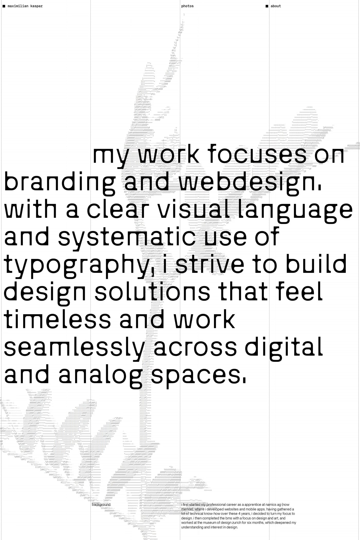 Maximilian Kaspar about page