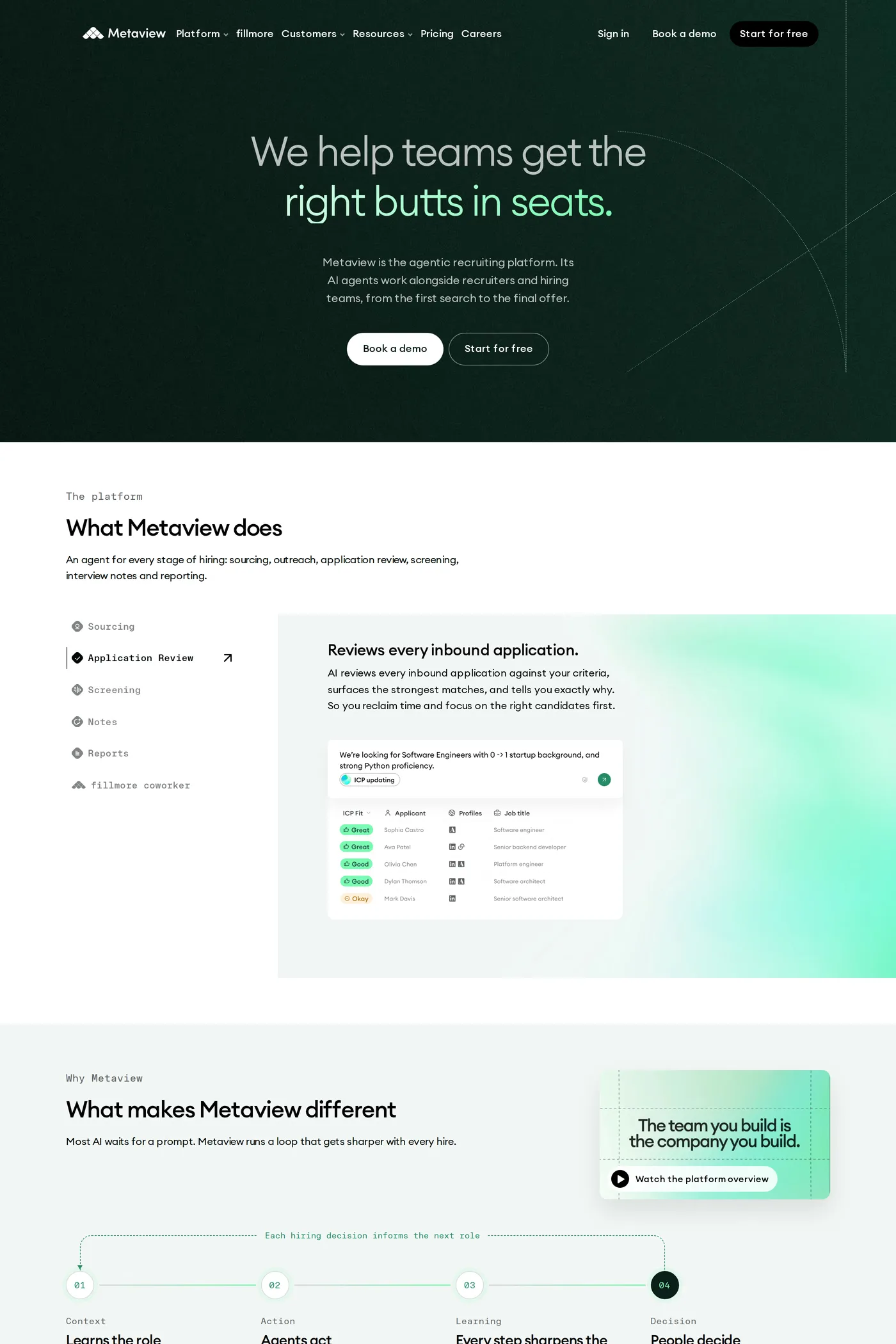 Metaview — screenshot of the about page
