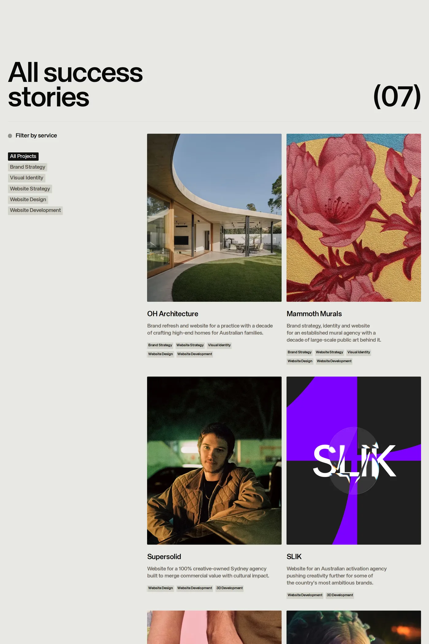 MONOLOG — screenshot of the work page
