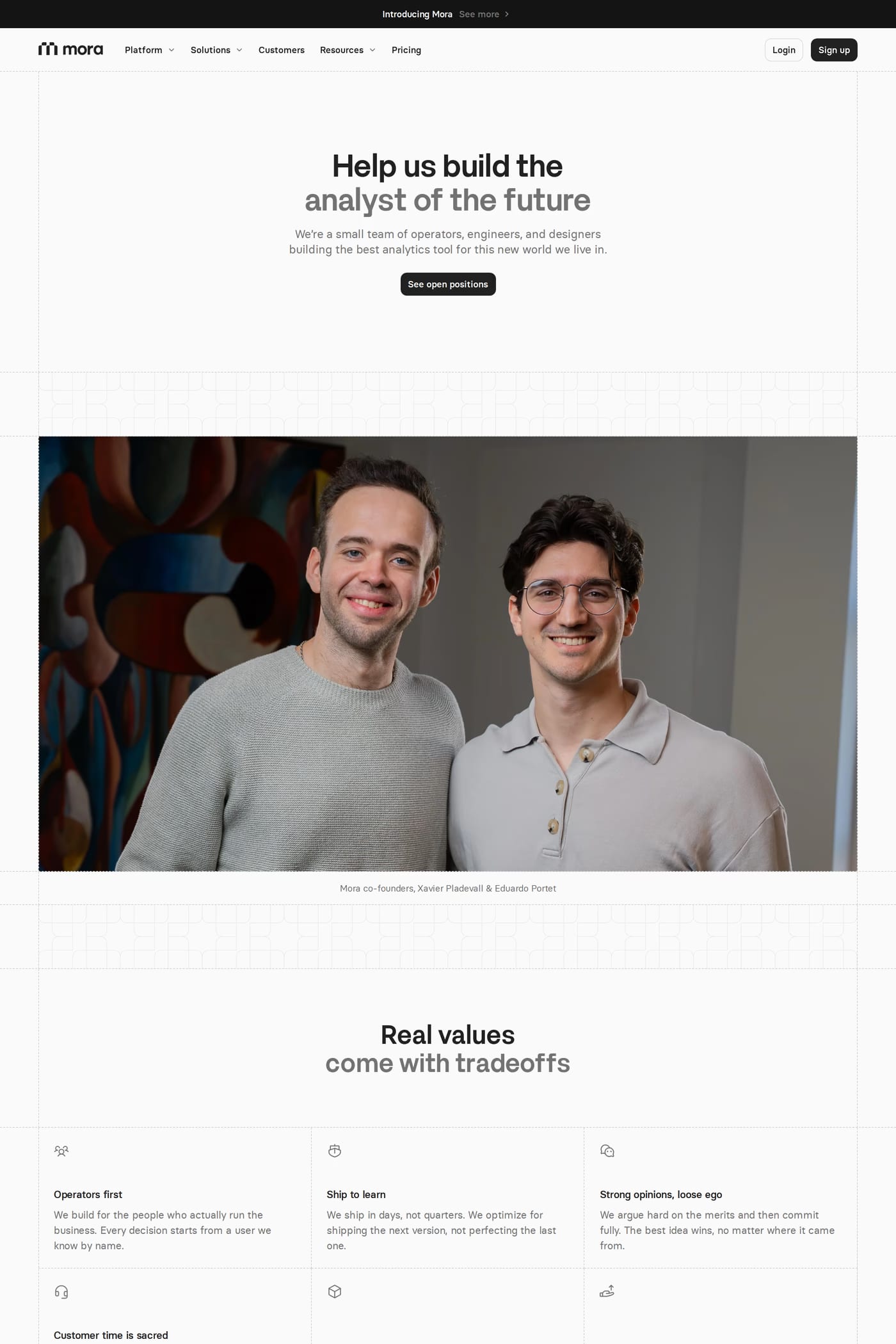 Mora careers page