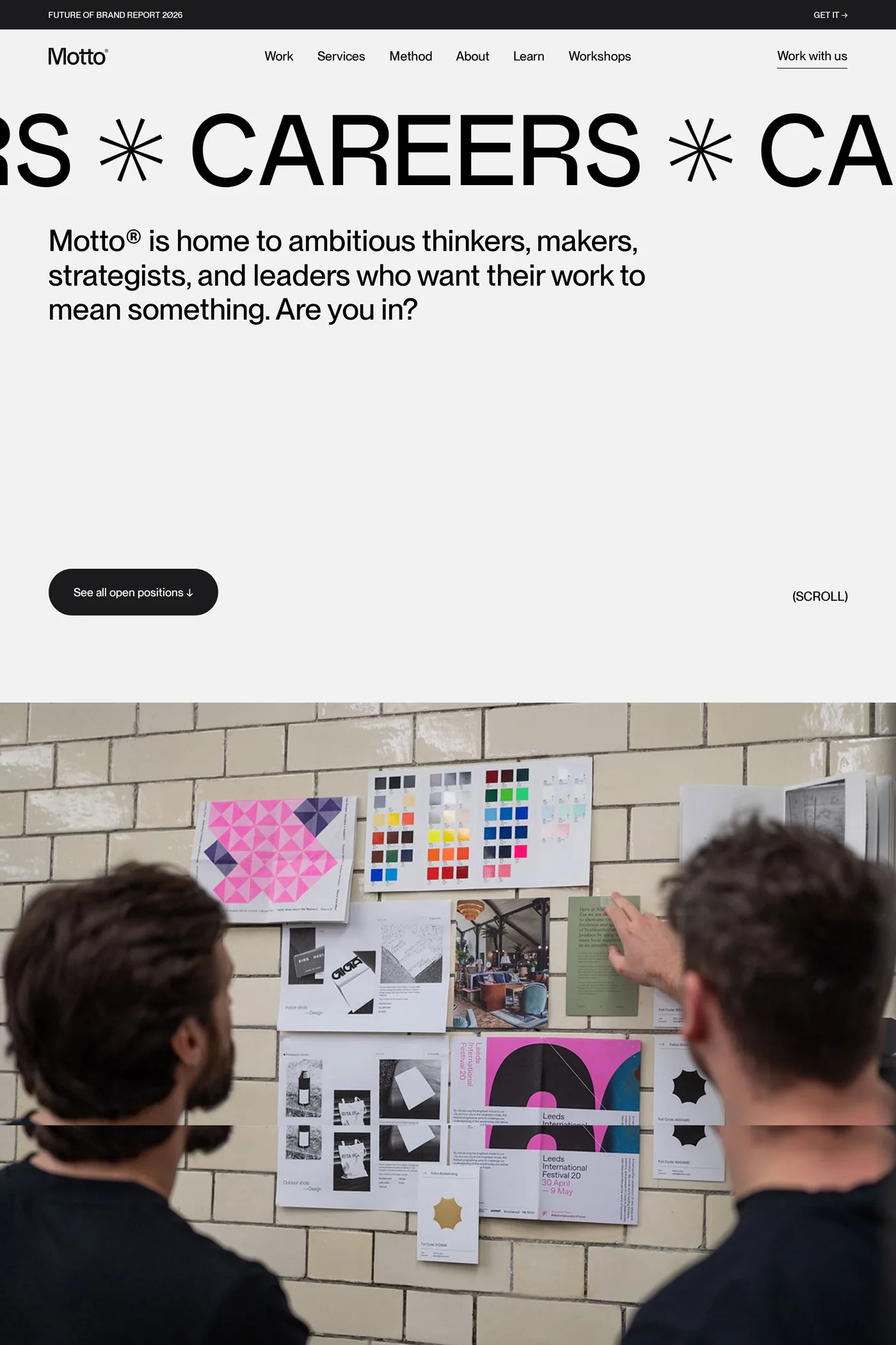 Motto — screenshot of the careers page