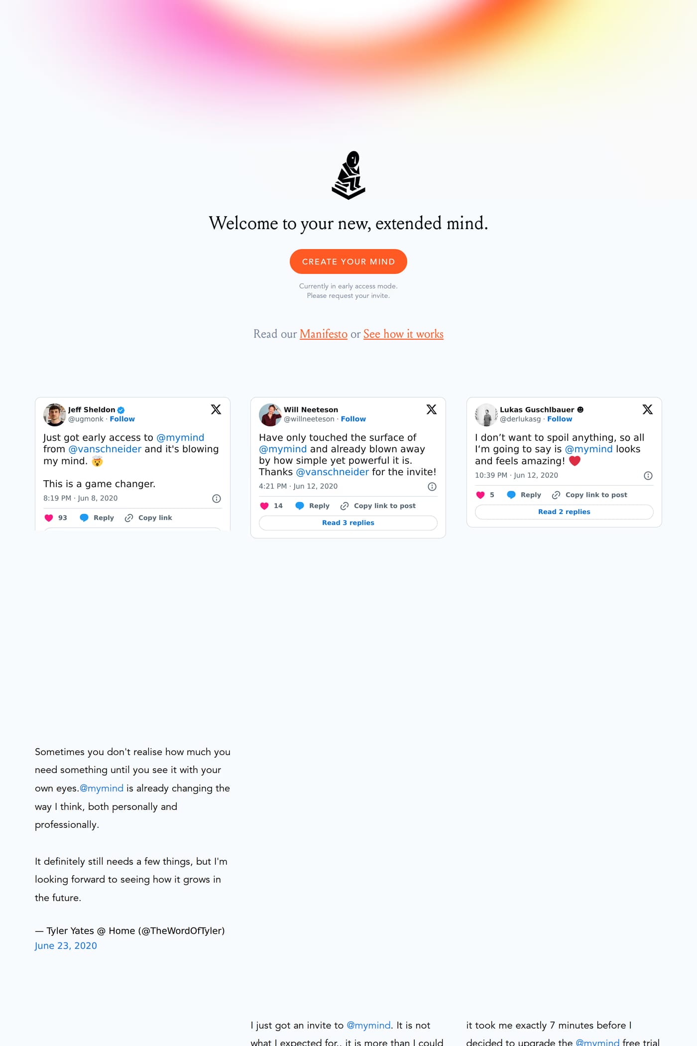 Mymind work page