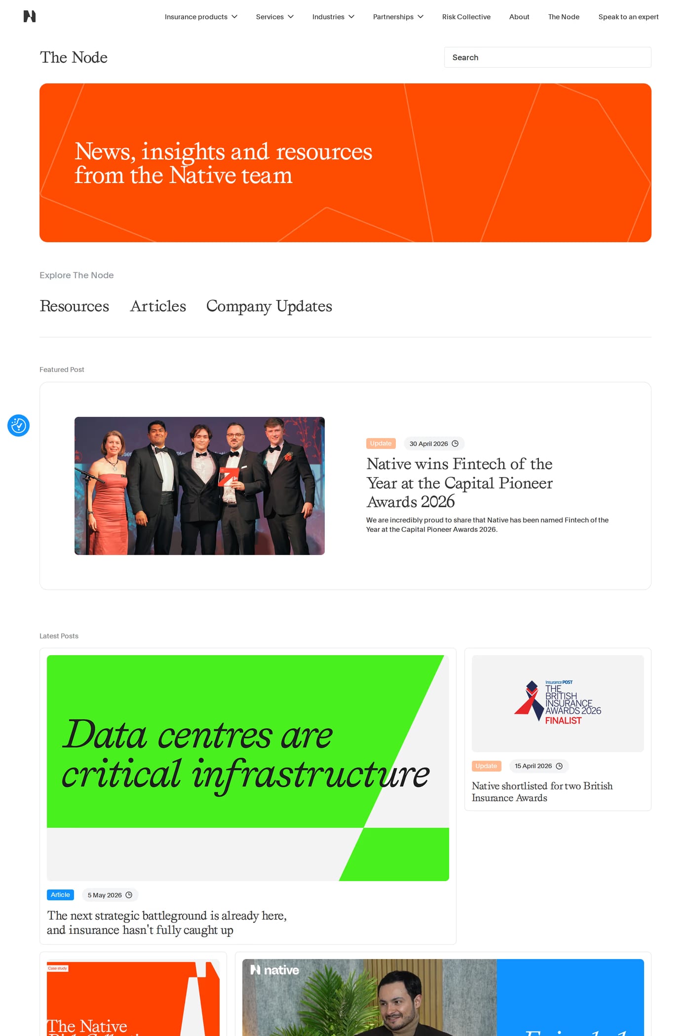Native blog page