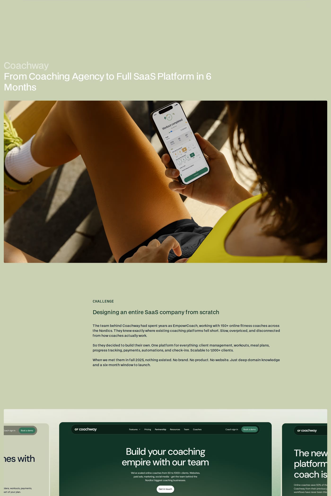 New Arc — screenshot of the work page