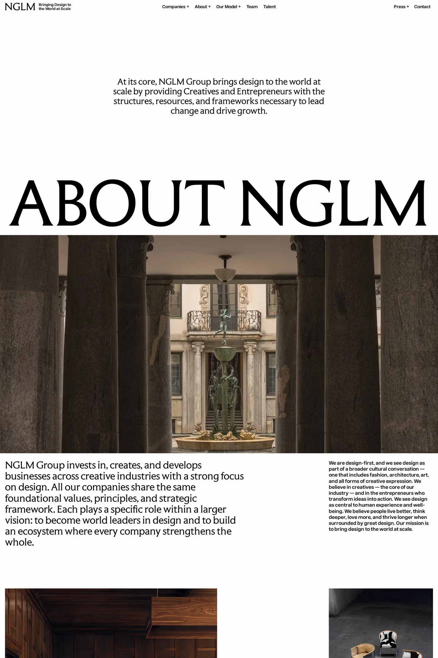 NGLM — screenshot of the about page