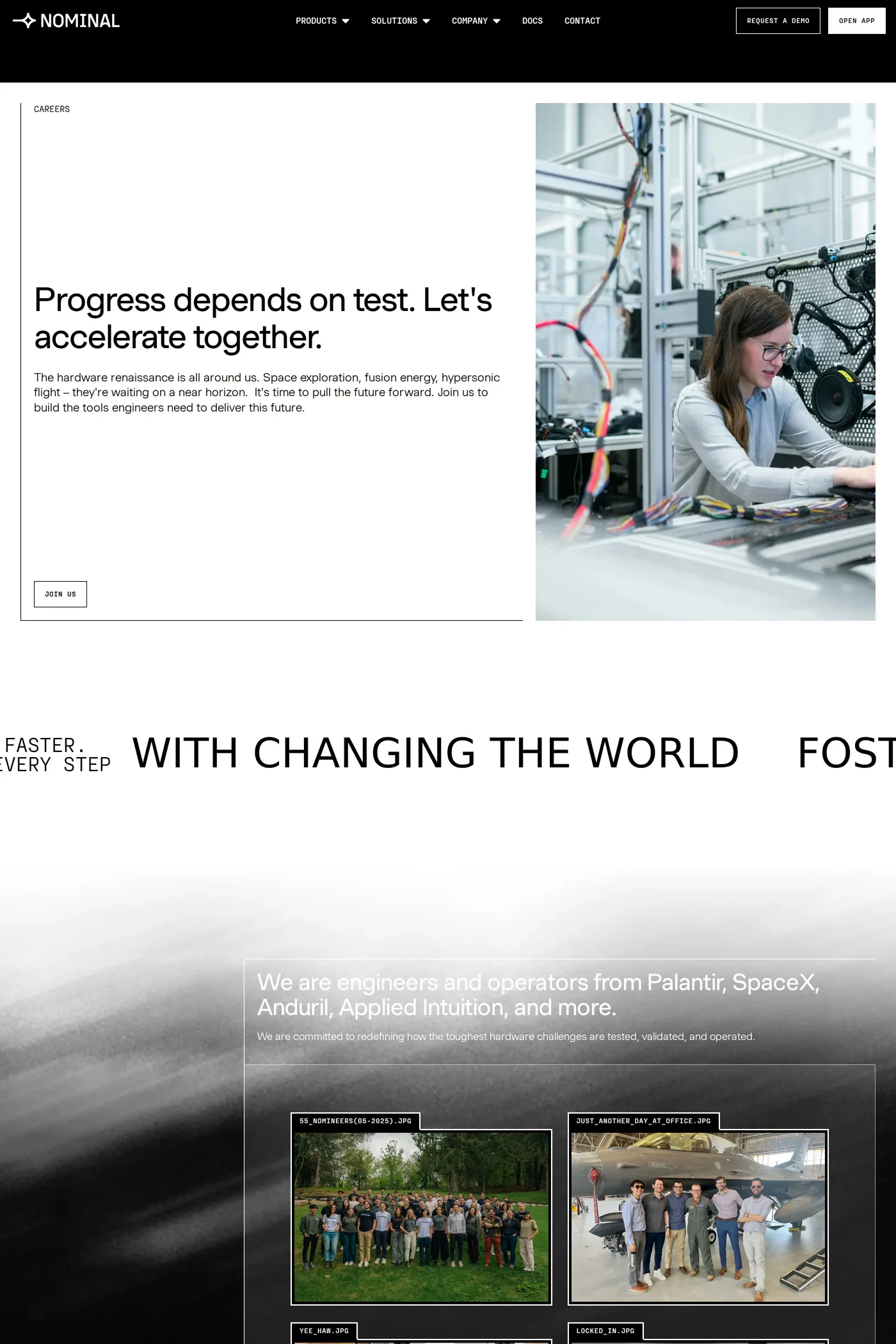 Nominal — screenshot of the careers page