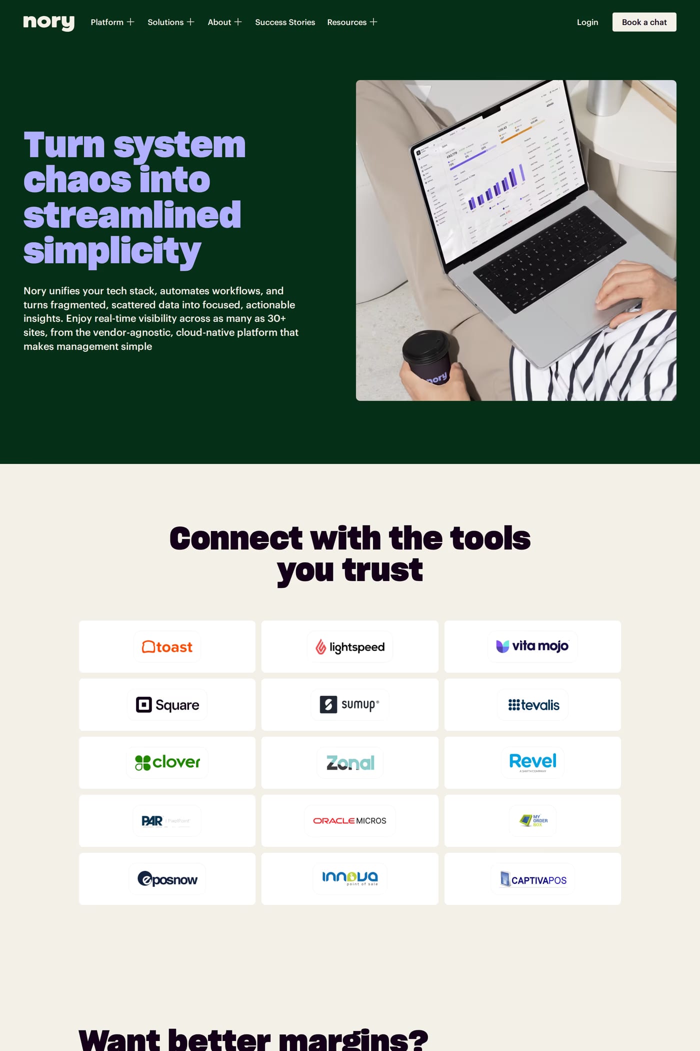 Nory integrations page