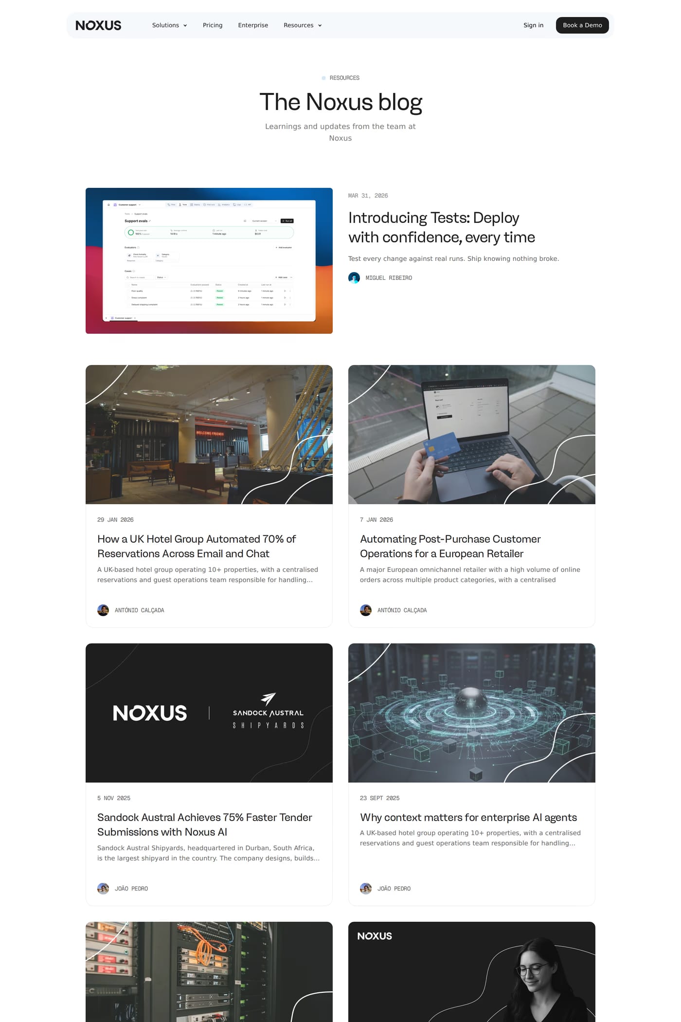 Noxus blog page