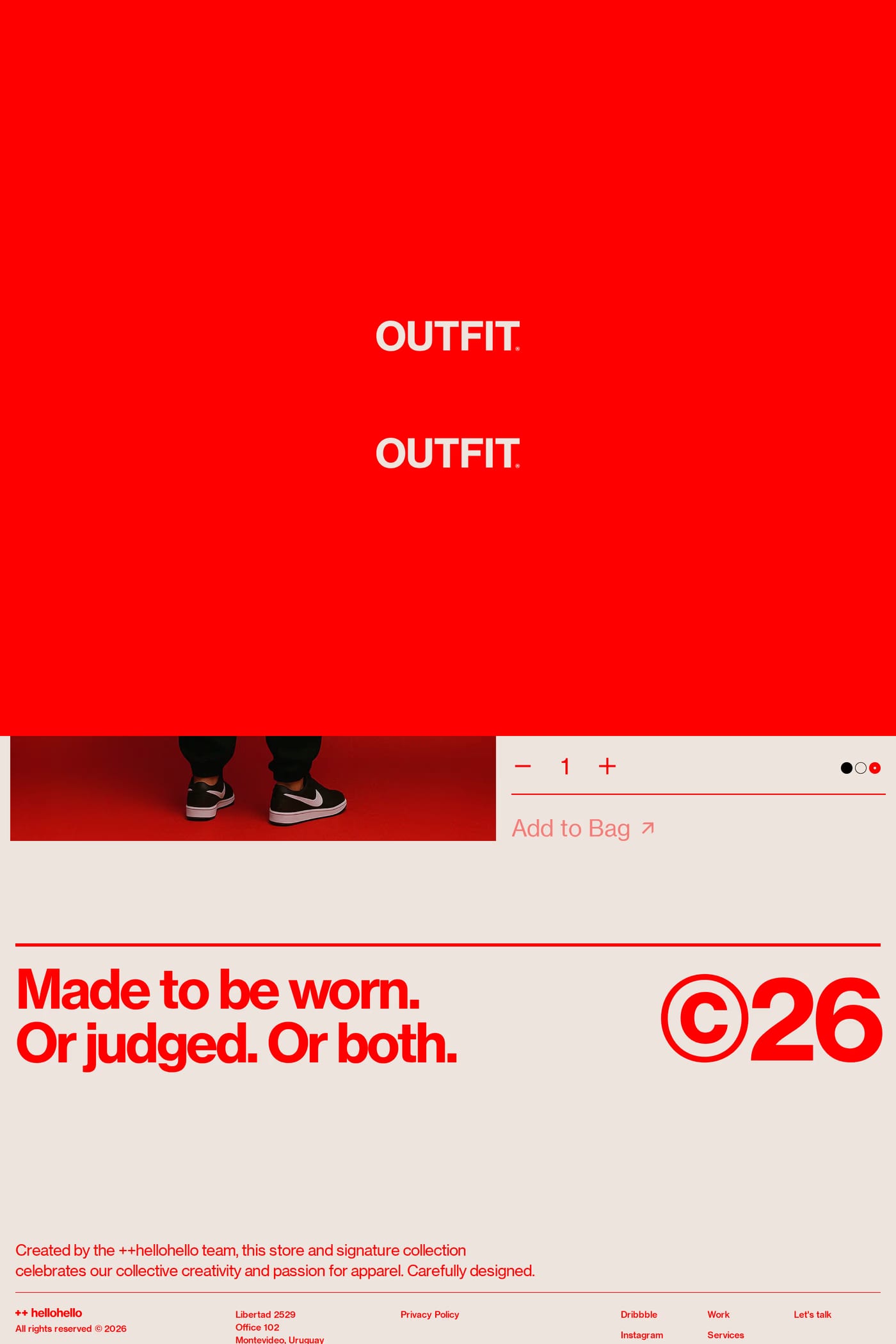 Outfit features page
