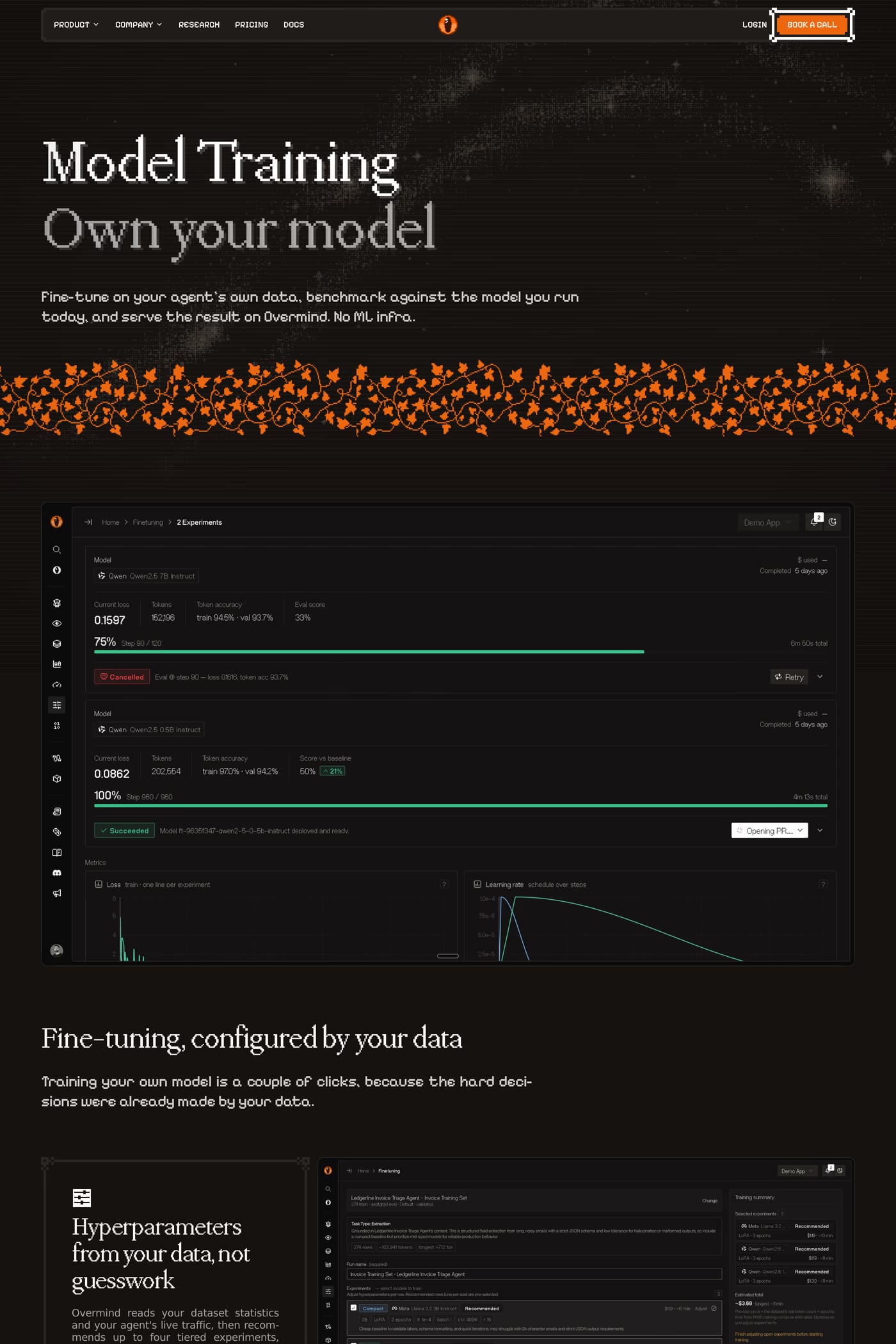 Overmind features page